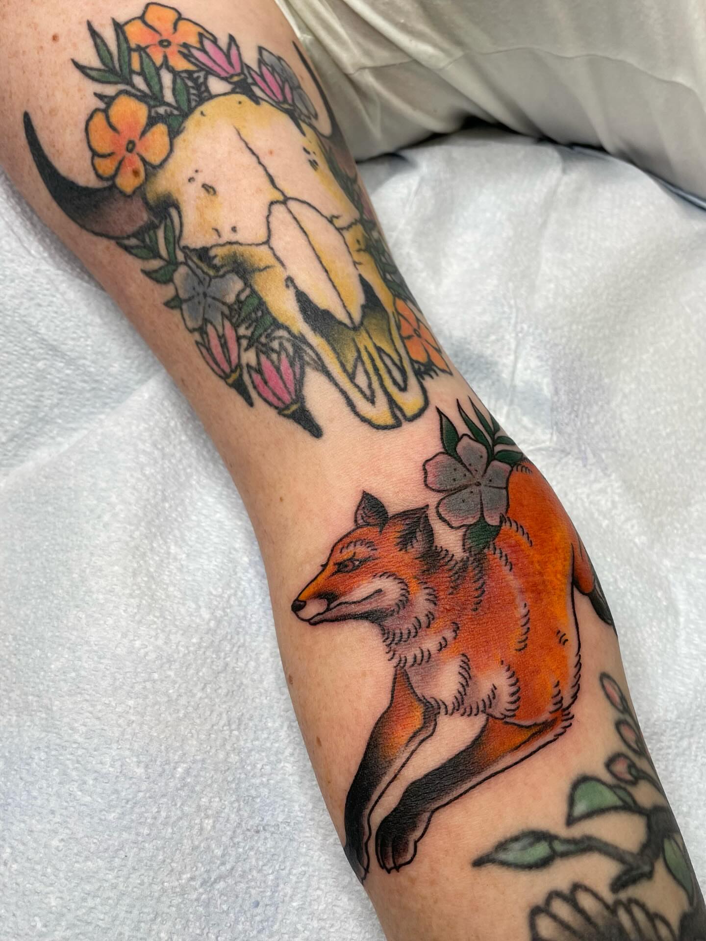 Tattoo by @krystendae — american_traditional, dotwork