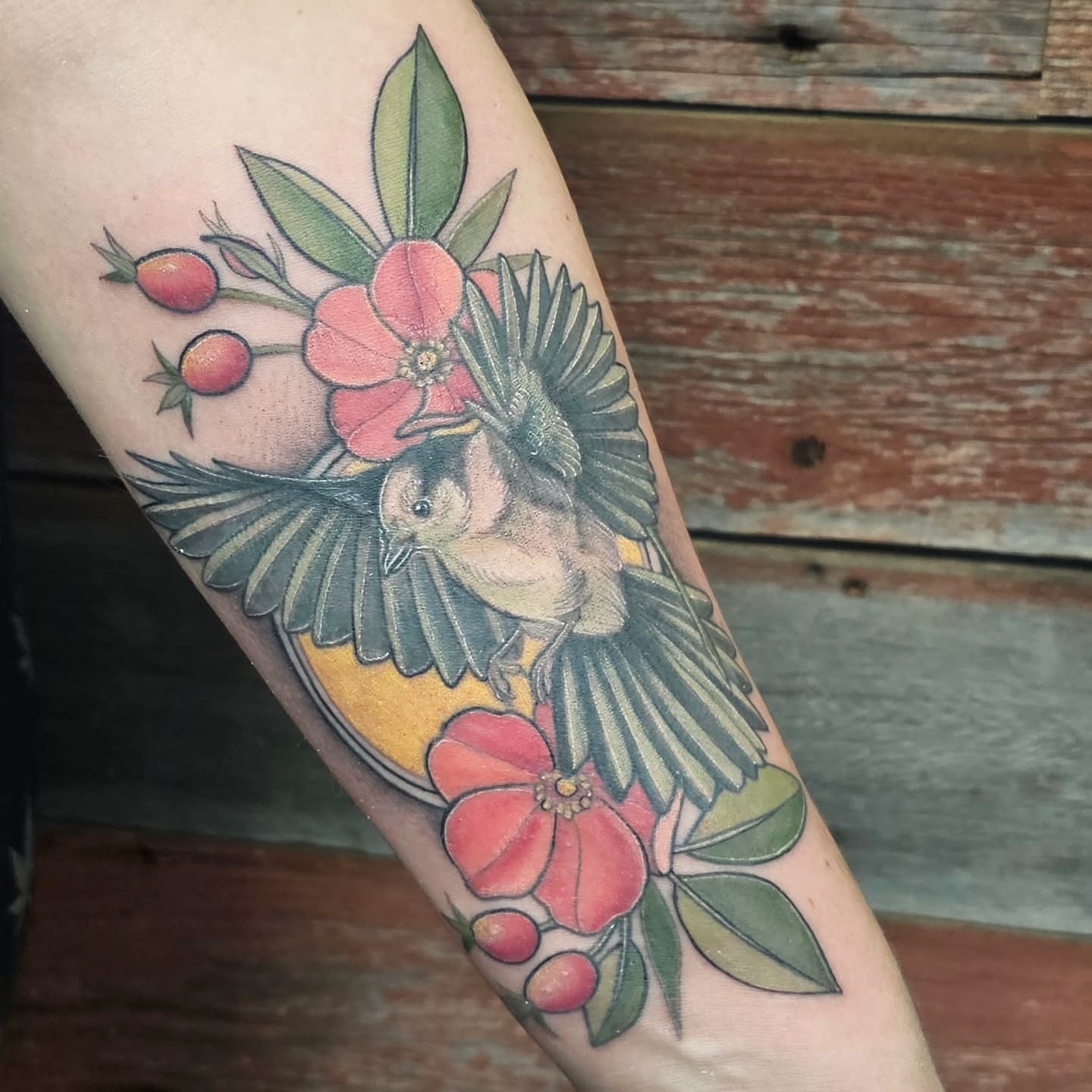Tattoo by @plaidbear_designco — american_traditional, realism