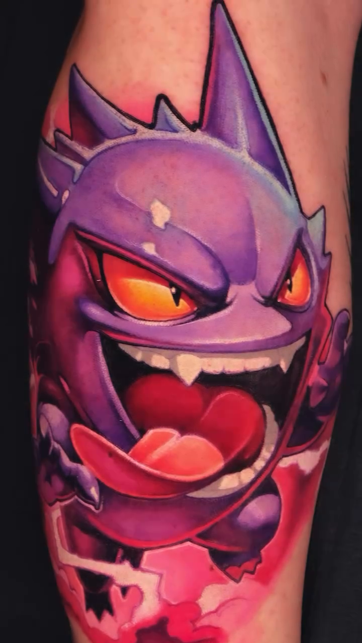 Pokemon character new school tattoo by Azat Kamaletdinov