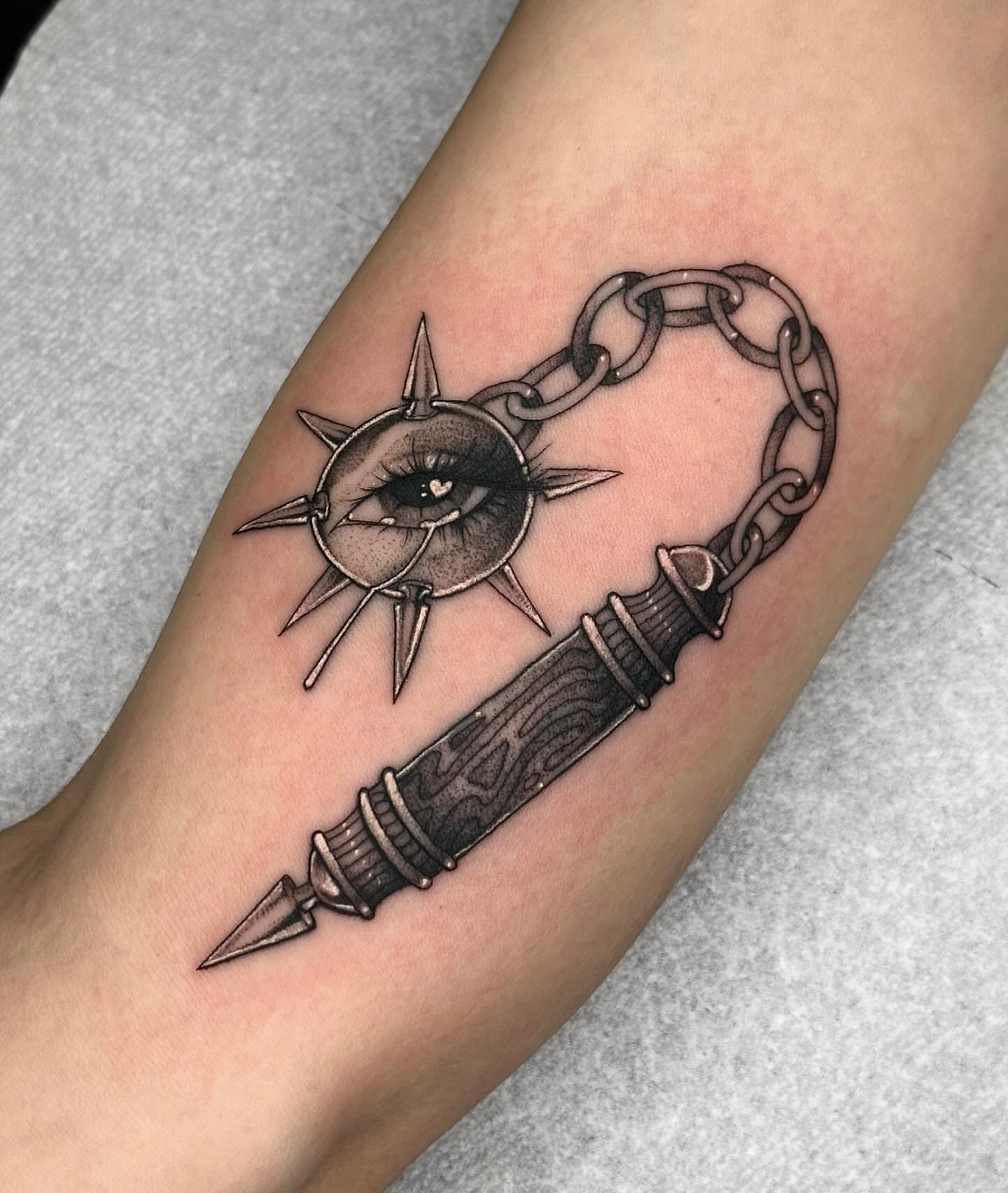 Tattoo by @kaylacancion — black_and_grey, realism