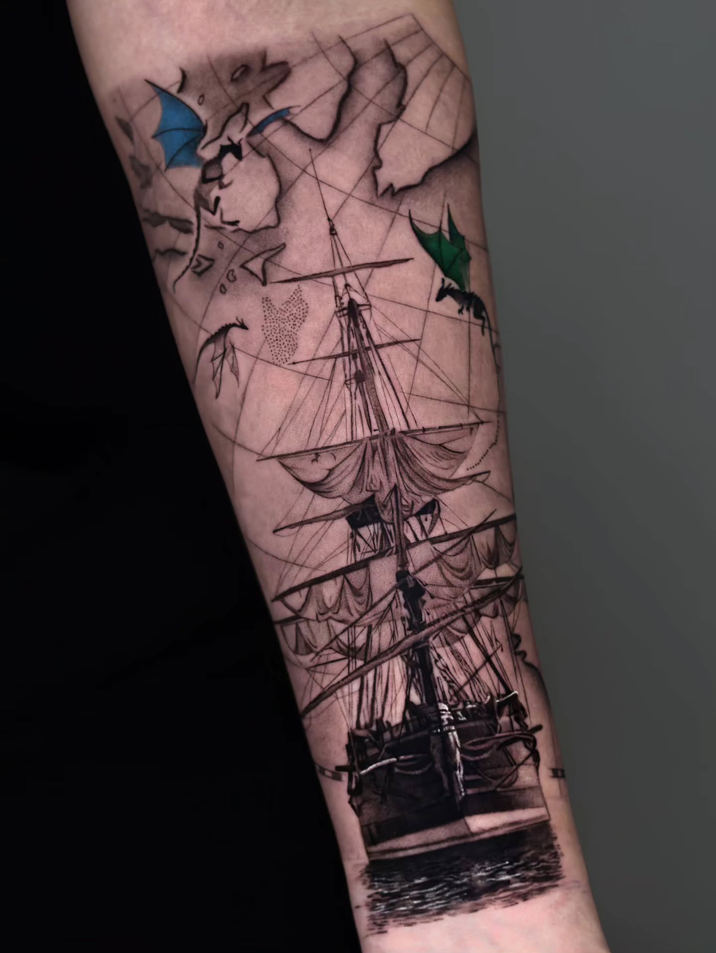 Tattoo by @ejintatt — black_and_grey, realism