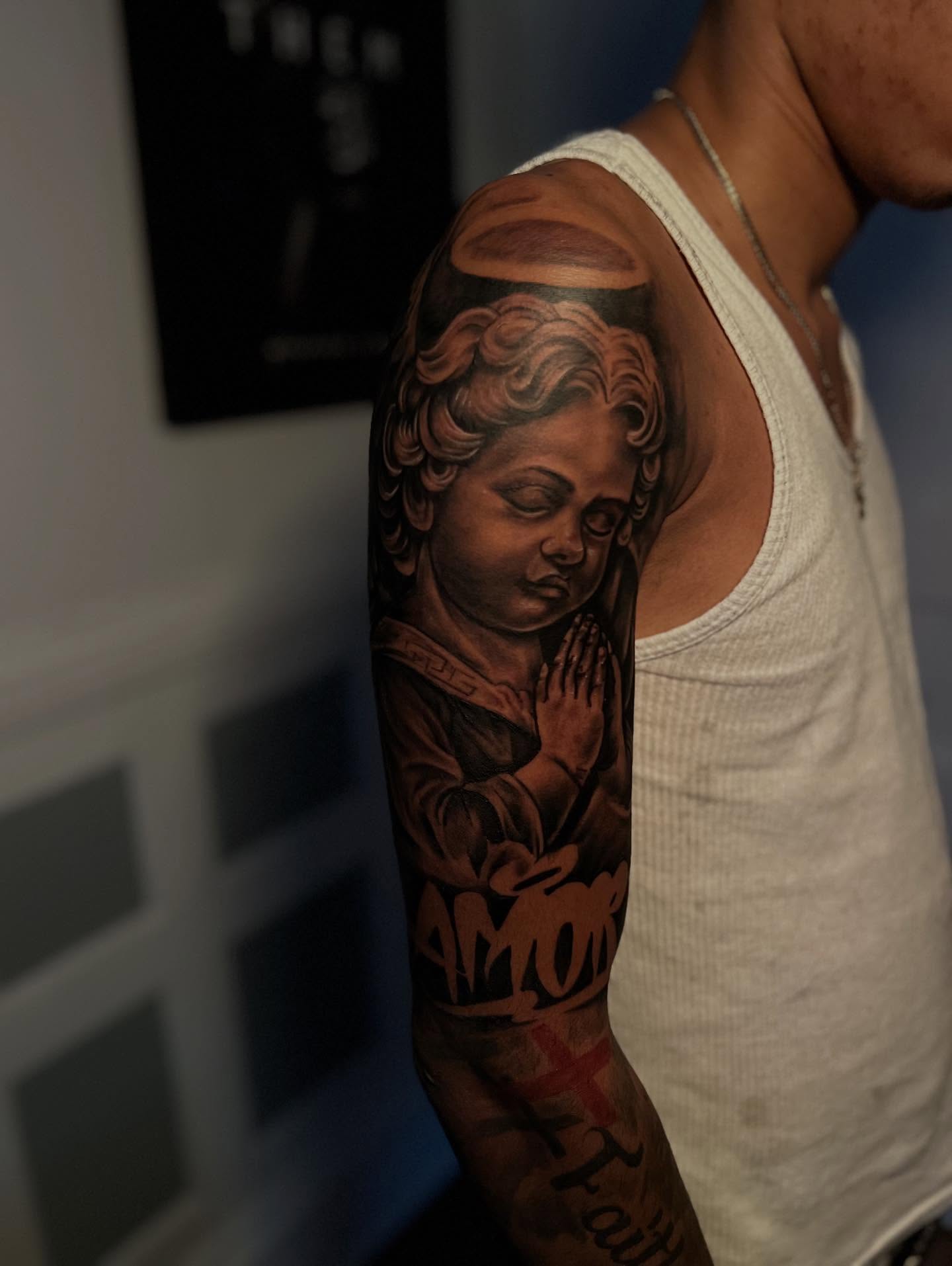 Tattoo by @greytatto_93 — realism, black_and_grey