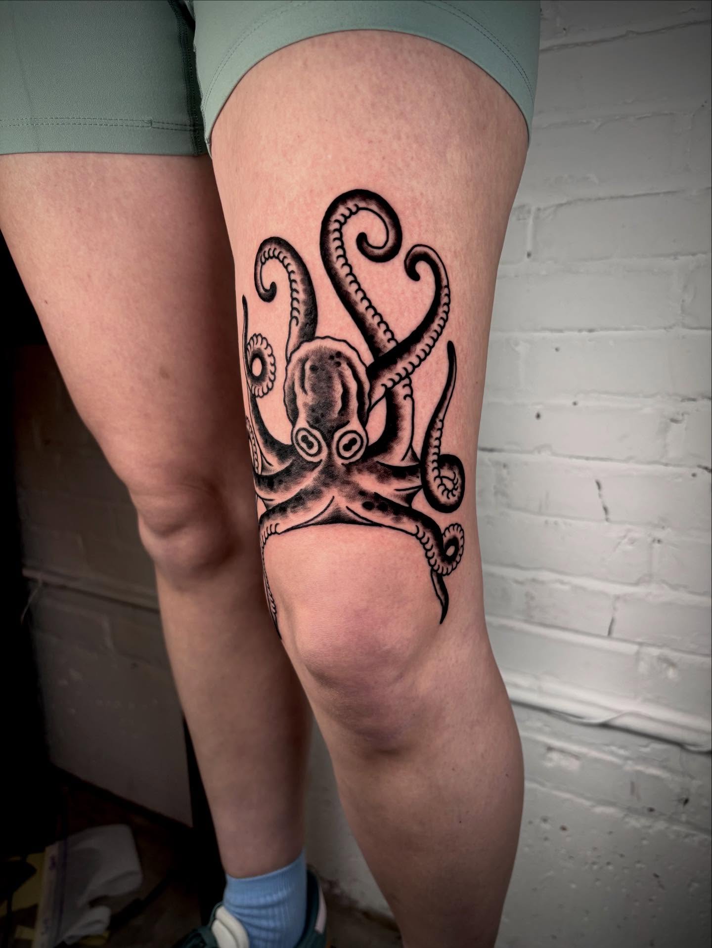 Tattoo by @dougvon_tattoos — black_and_grey