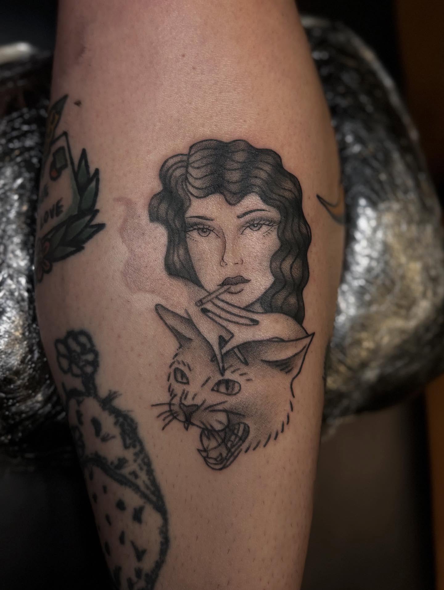 Tattoo by @annaainkk — black_and_grey, realism