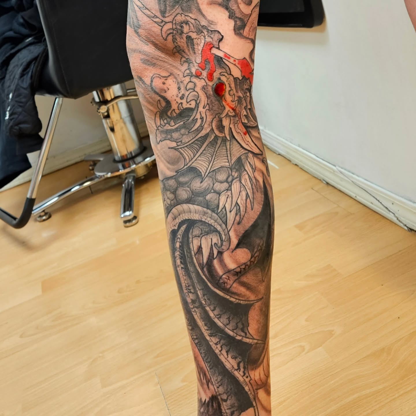 Tattoo by @jasonpellandtattoo — black_and_grey, realism