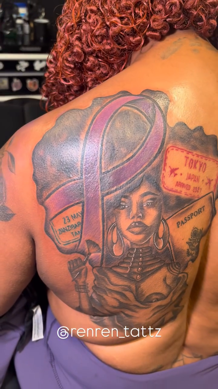 Tattoo by @renren_tattz — realism, black_and_grey