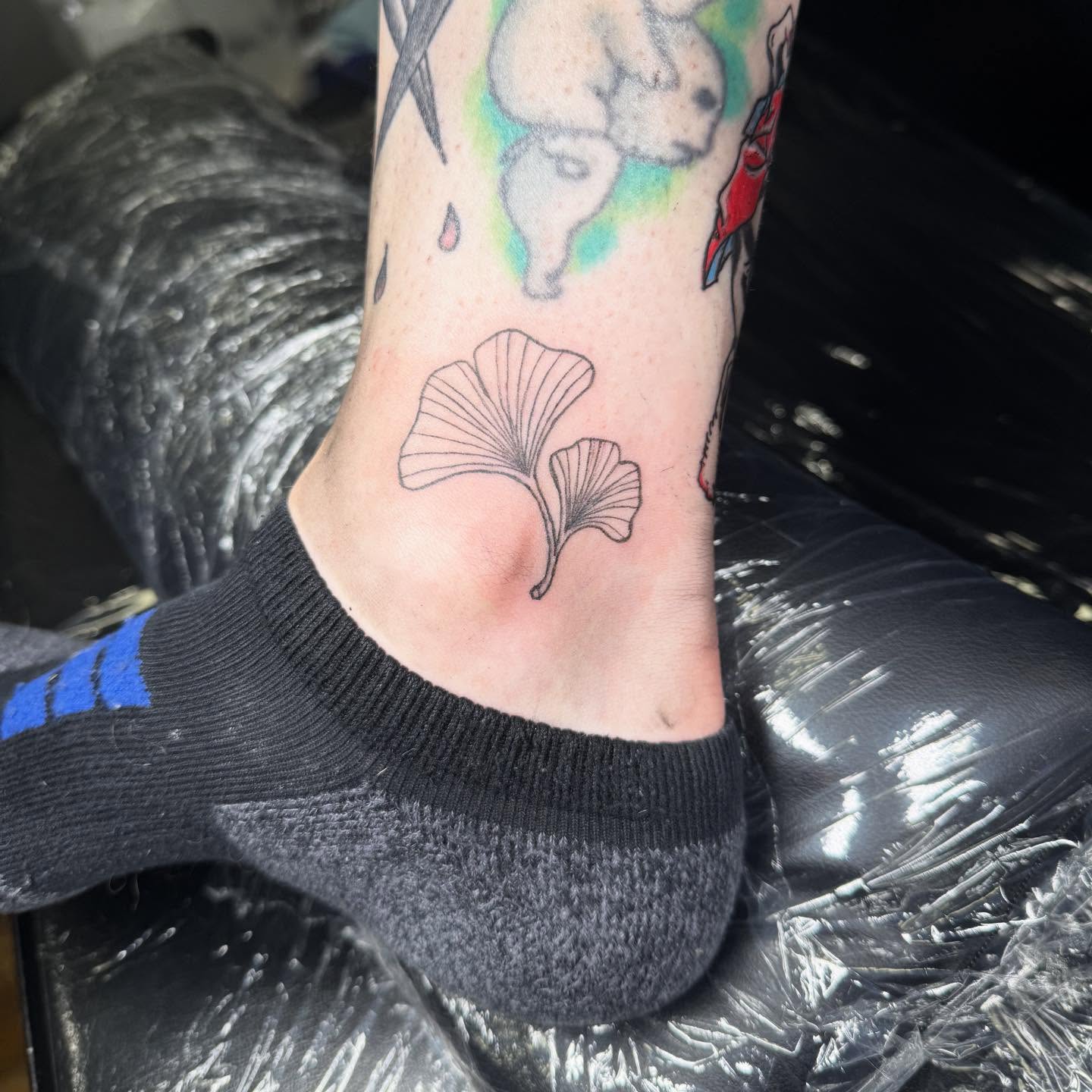 Gingko leaves watercolor tattoo on the foot by Liz🗡️Fort Collins🗡️Tattoo Apprentice