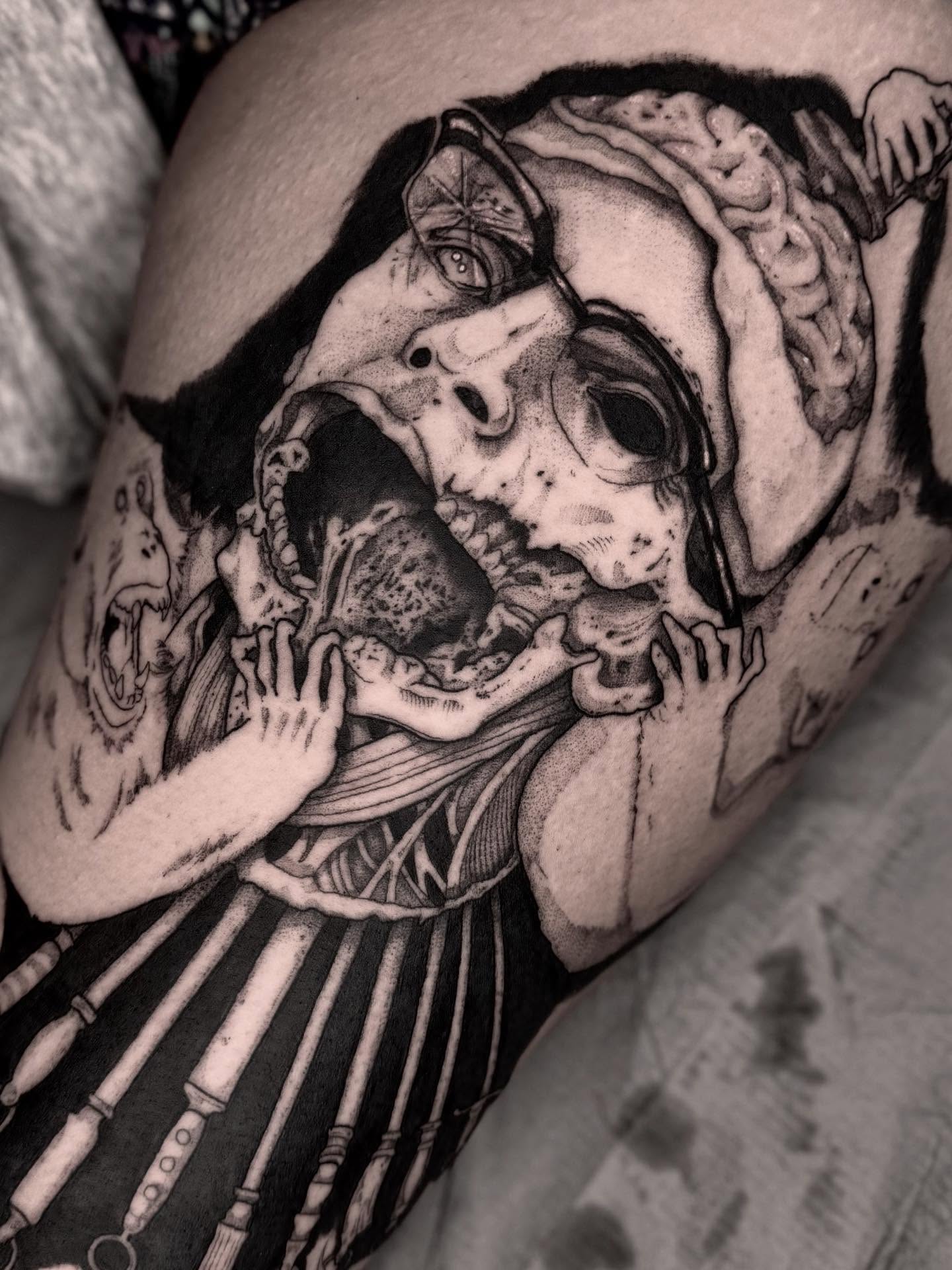 Tattoo by @korztattoo โ black_and_grey, realism
