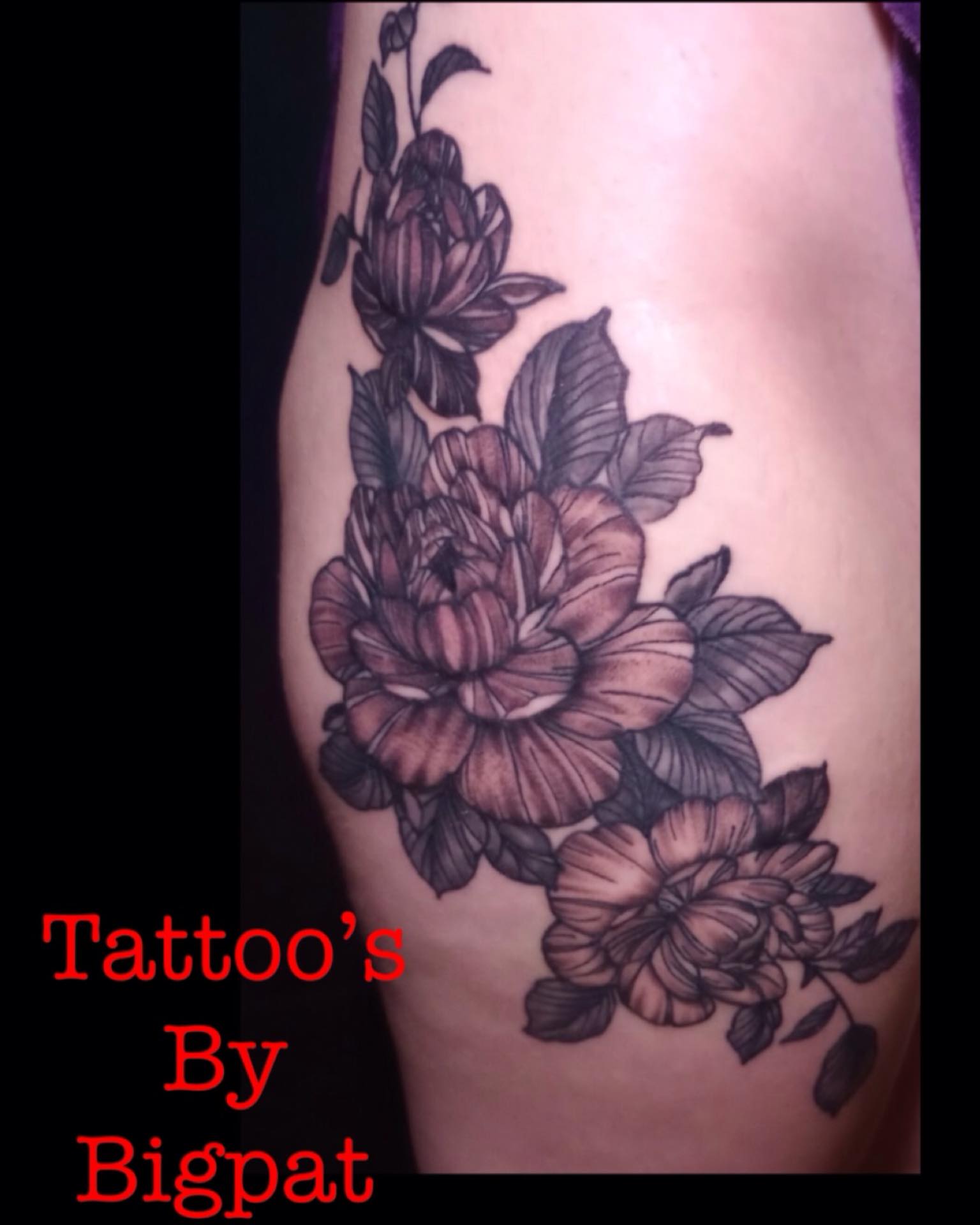 Tattoo by @bigtatdaddy73 — black_and_grey