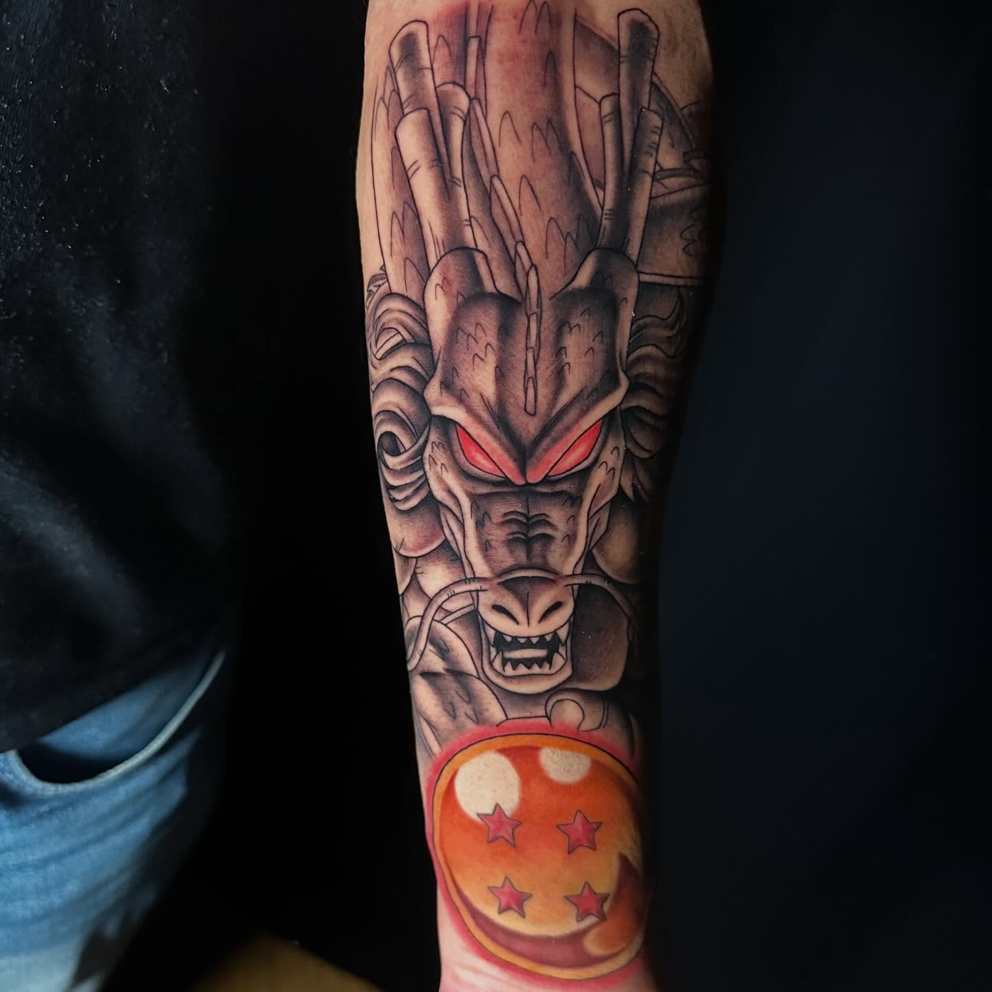 Tattoo by @jongioiatattoo — dotwork, anime