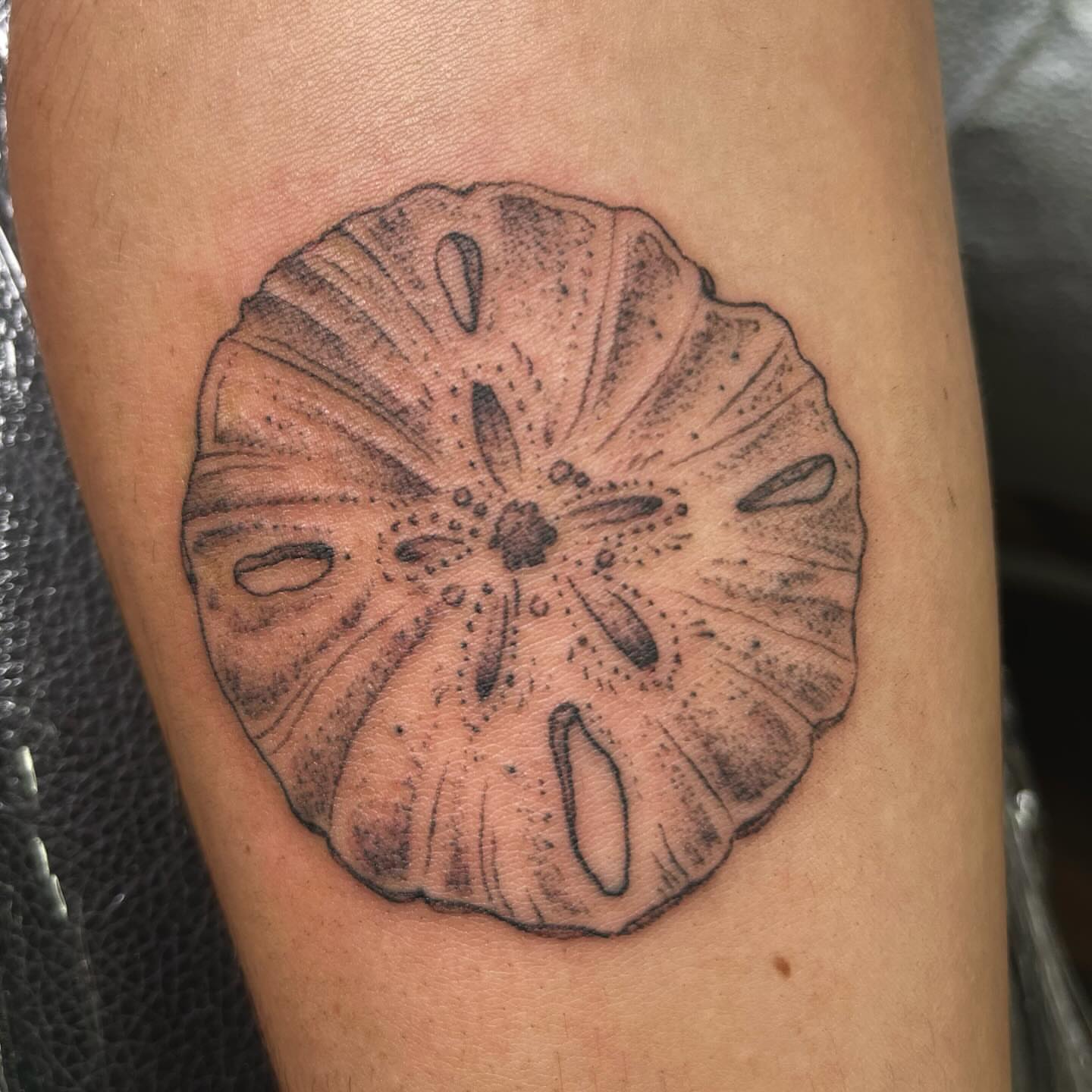 Tattoo by @rev.claytattooer — dotwork