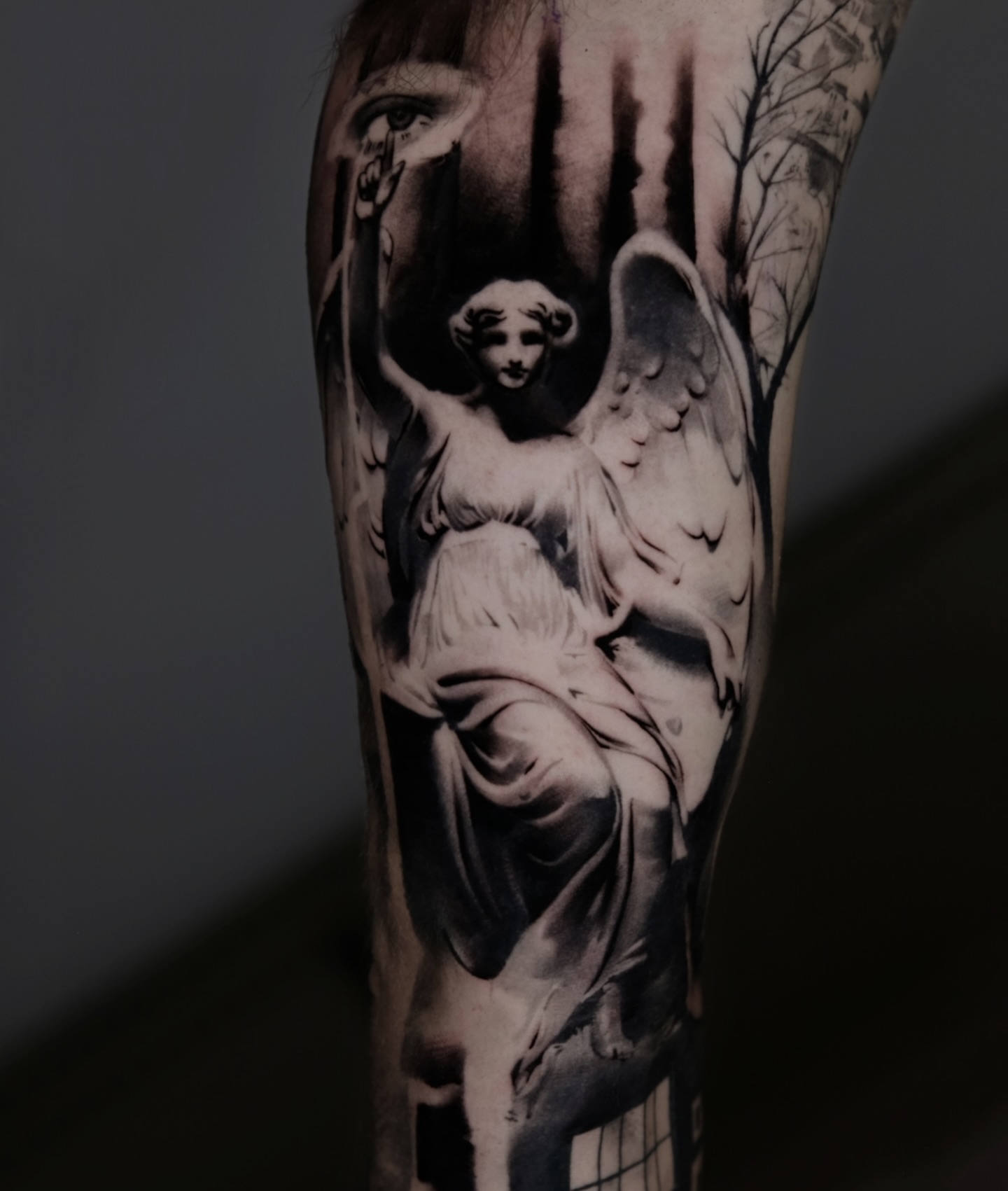 Angel realism tattoo on the forearm by 𝐌𝐀𝐊𝐒𝐈𝐌 𝐏𝐀𝐓𝐑𝐈𝐂𝐊