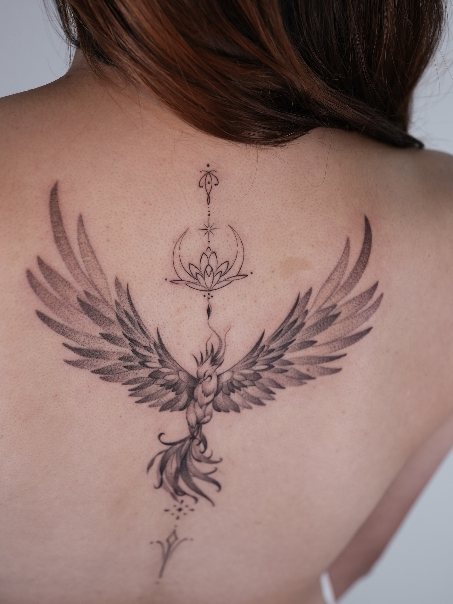 Tattoo by @xiu.tattoos — dotwork, geometric