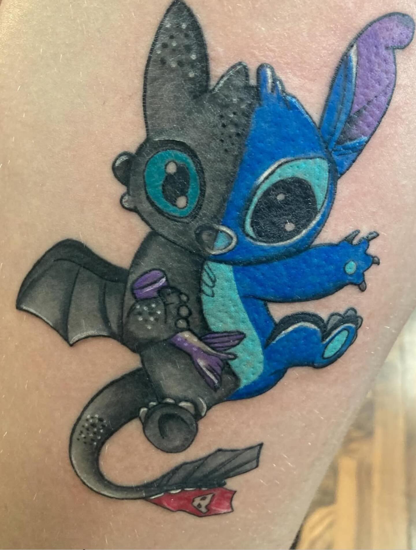 Tattoo by @alexandernichols916 — dotwork, anime