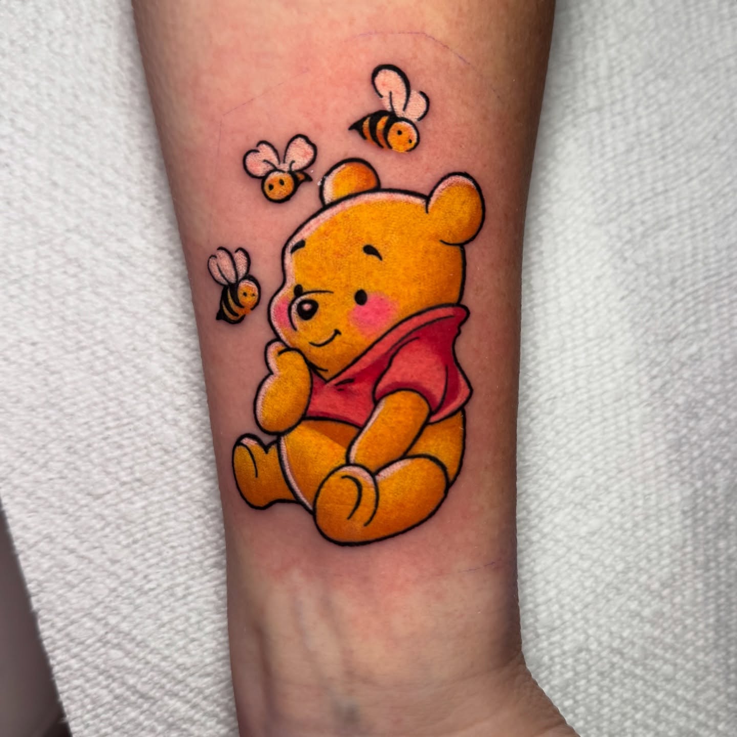 Winnie the Pooh illustrative tattoo on the forearm by ✣ ᴛɪᴀʀᴀ ɢᴏʀᴅᴏɴ ✣ video games
