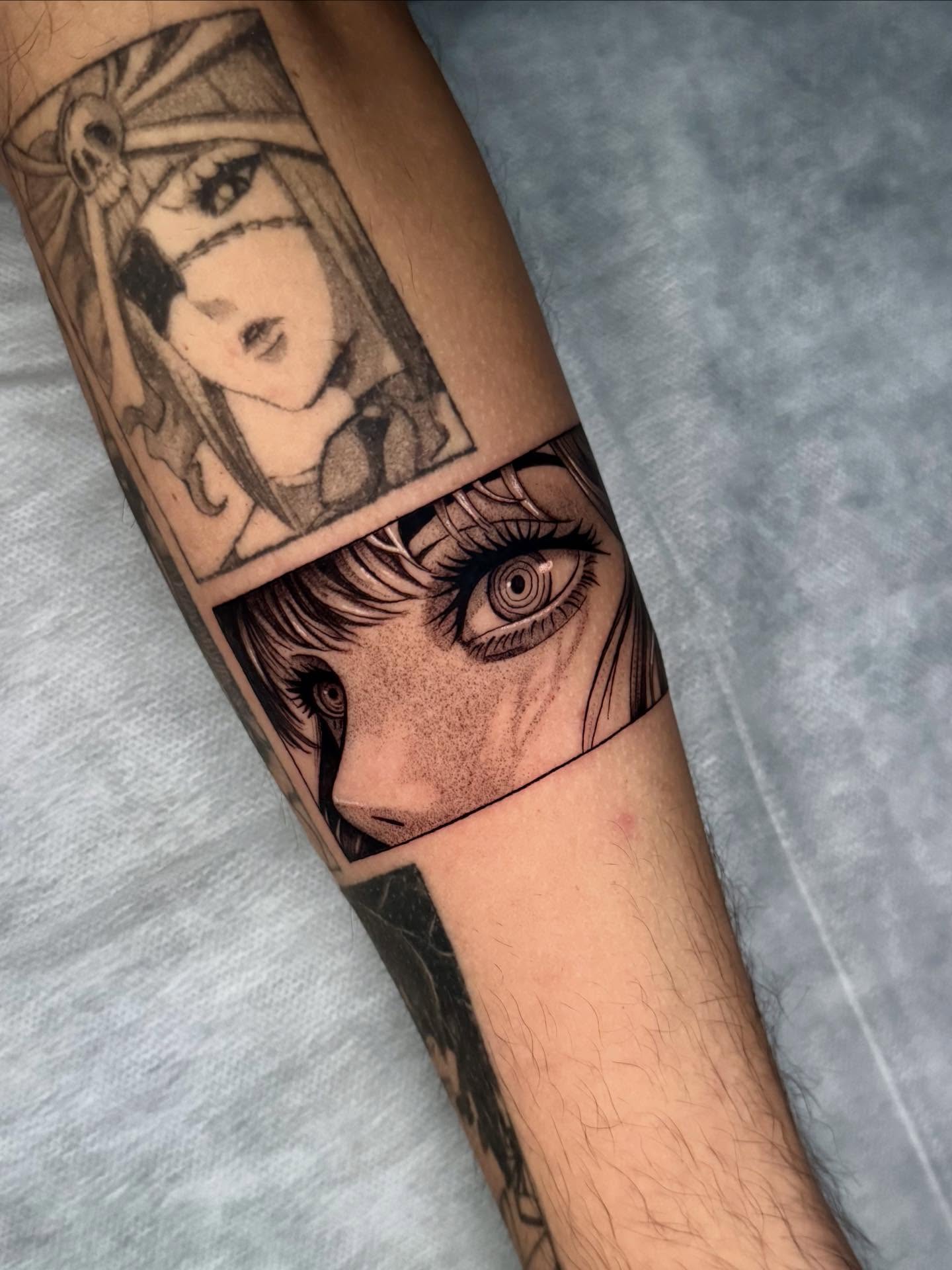 Tattoo by @hackytats — dotwork, realism