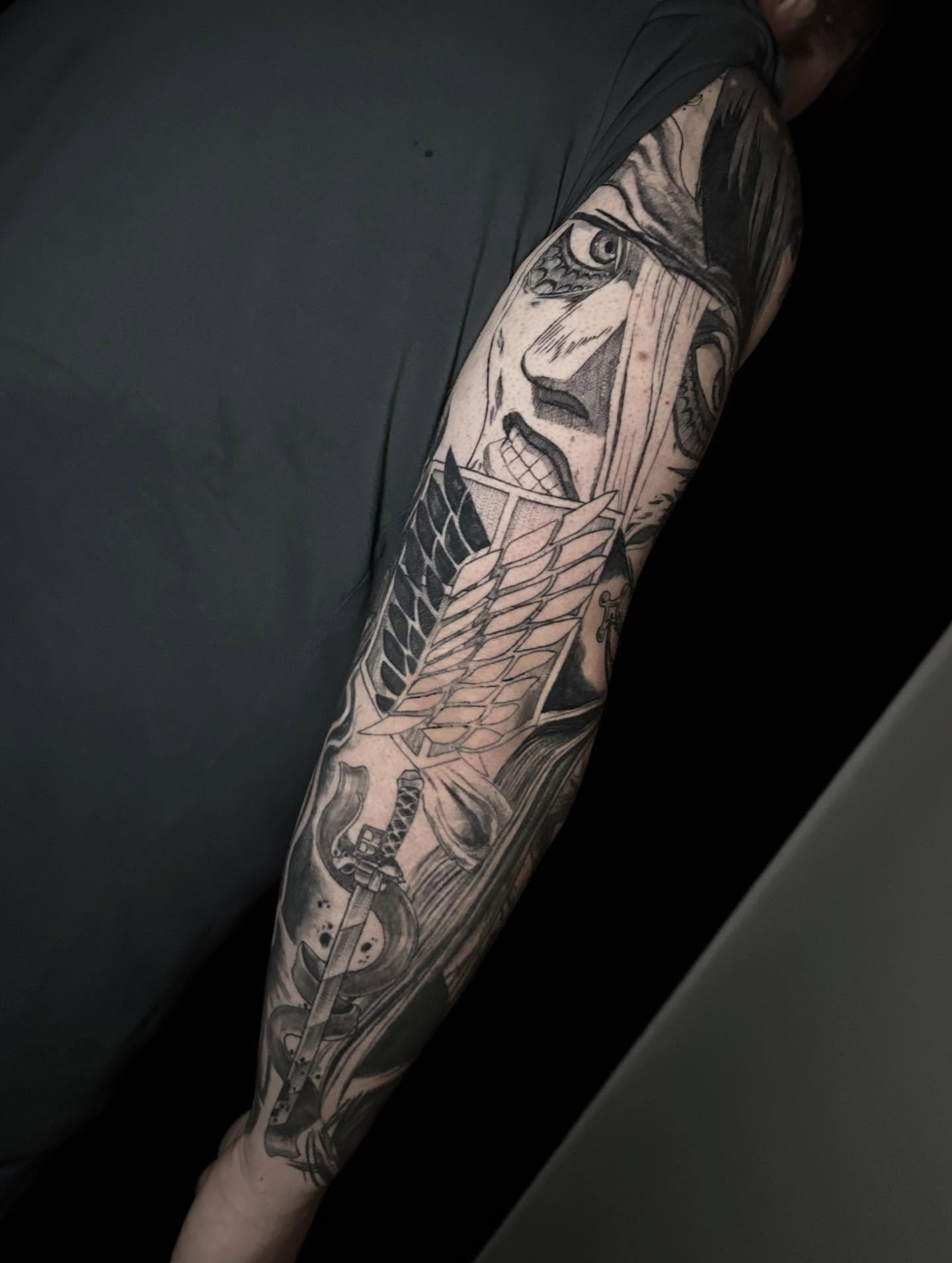 Tattoo by @ashleemshar — black_and_grey, realism