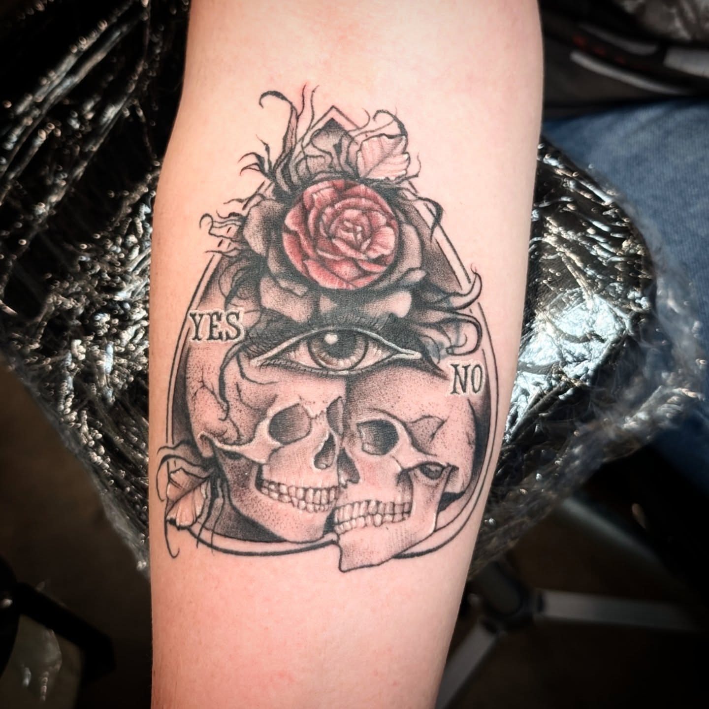 Tattoo by @krystamctattoos111 — black_and_grey, realism