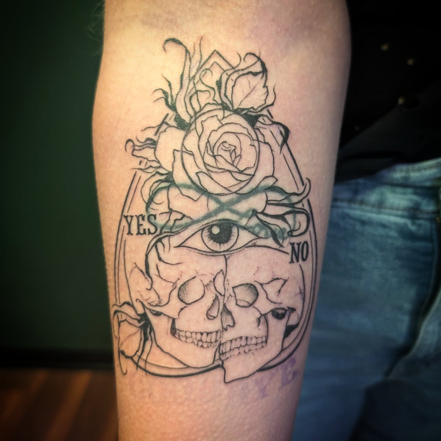 Tattoo by @krystamctattoos111 — black_and_grey, realism