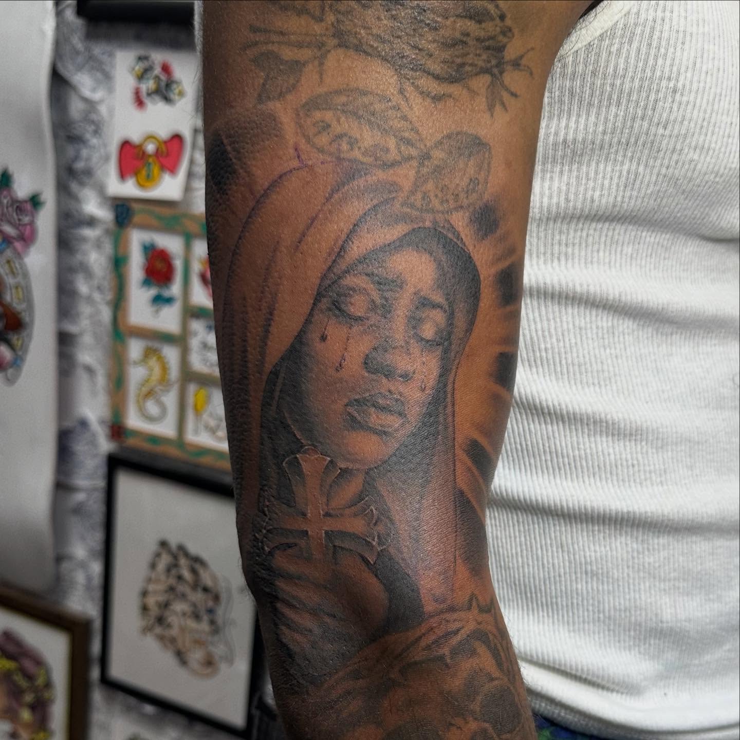 Tattoo by @leslieluck — realism, black_and_grey