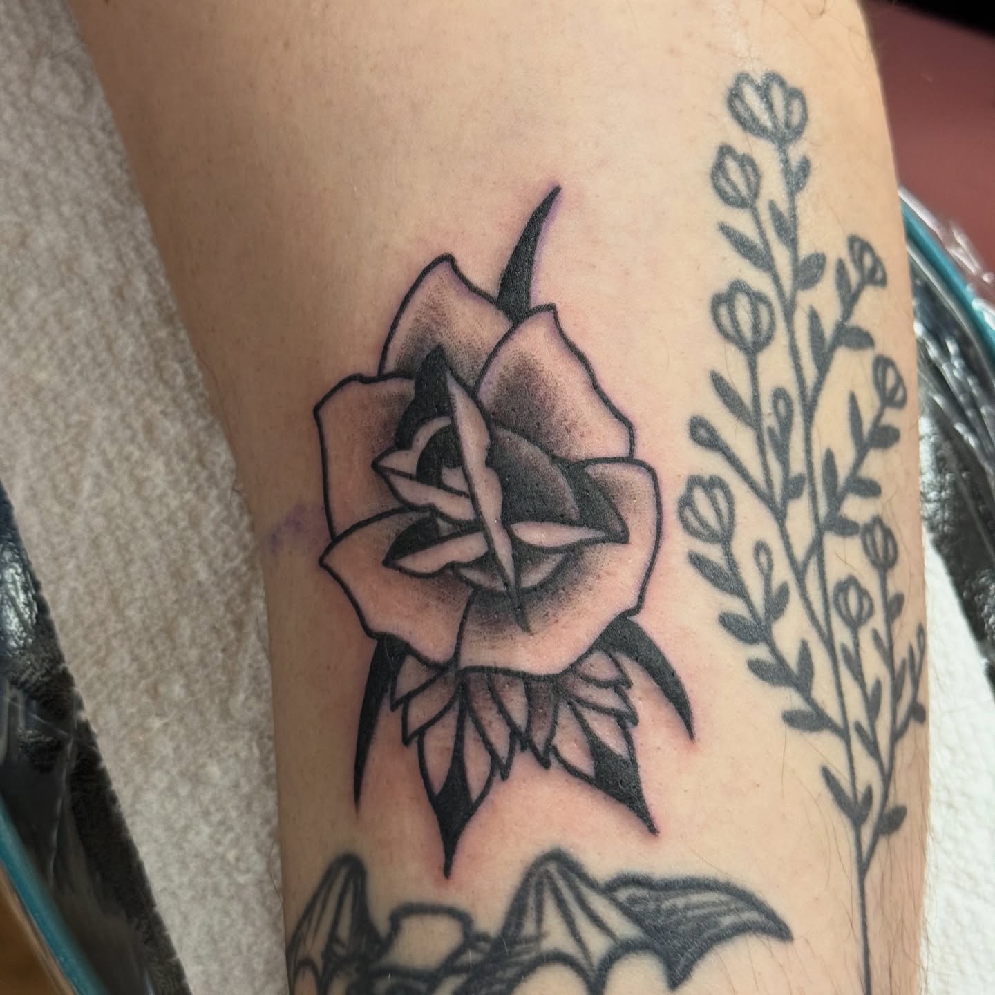 Tattoo by @ghostbunnytattoos — black_and_grey