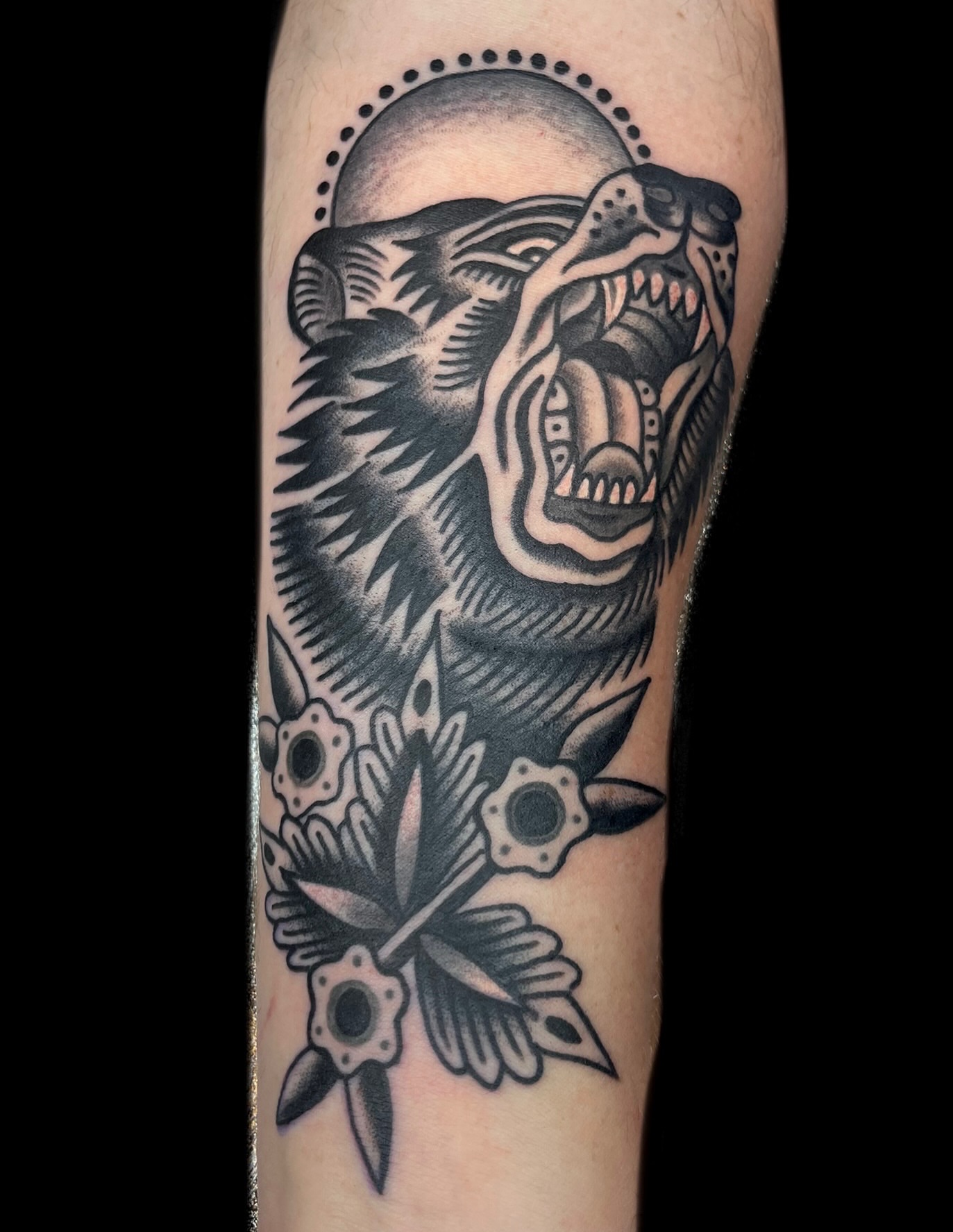 Tattoo by @alliemarietattoos — american_traditional, black_and_grey