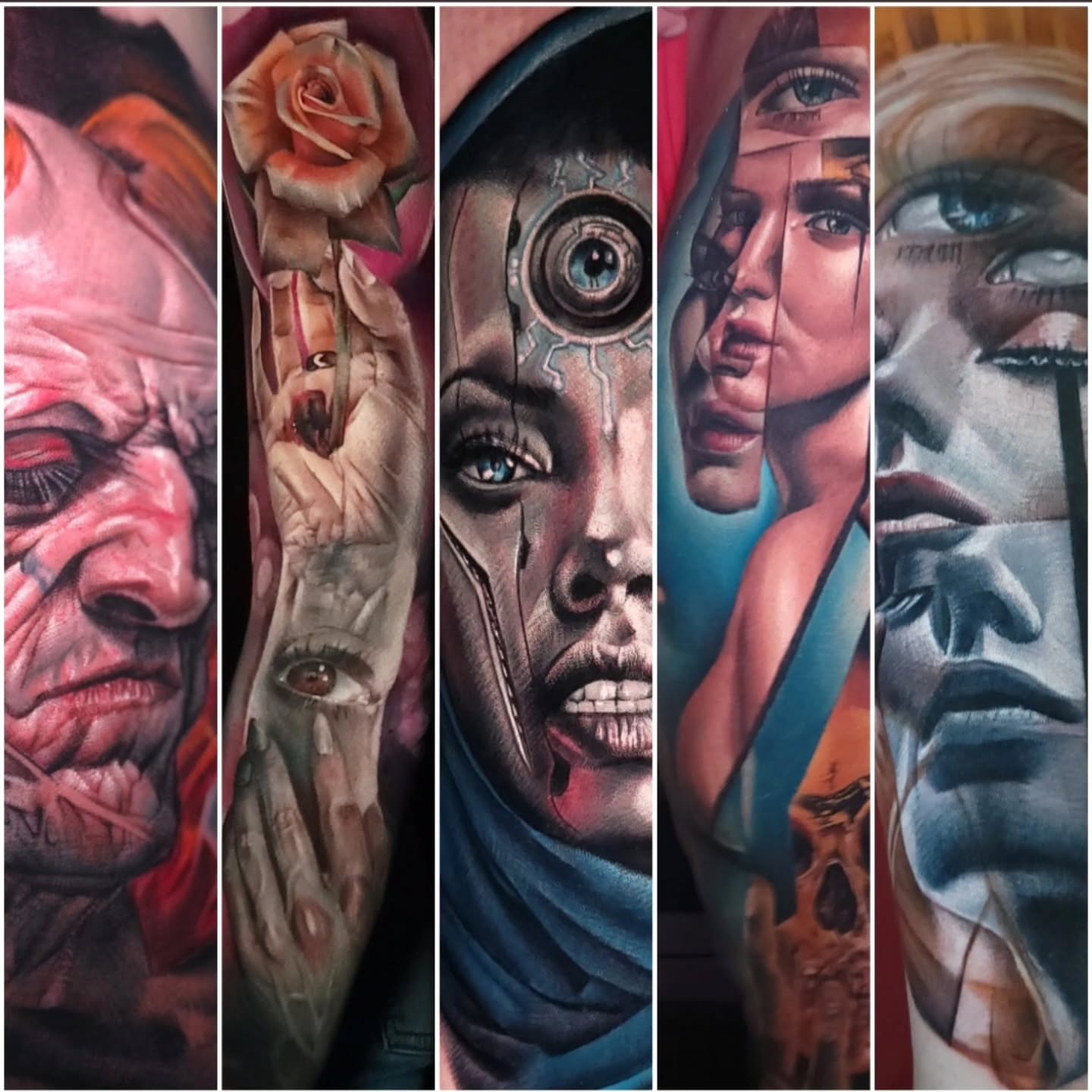 Female faces realism tattoo on the forearm by Joseph J Tattooart Denver, Lakewood, Colorado