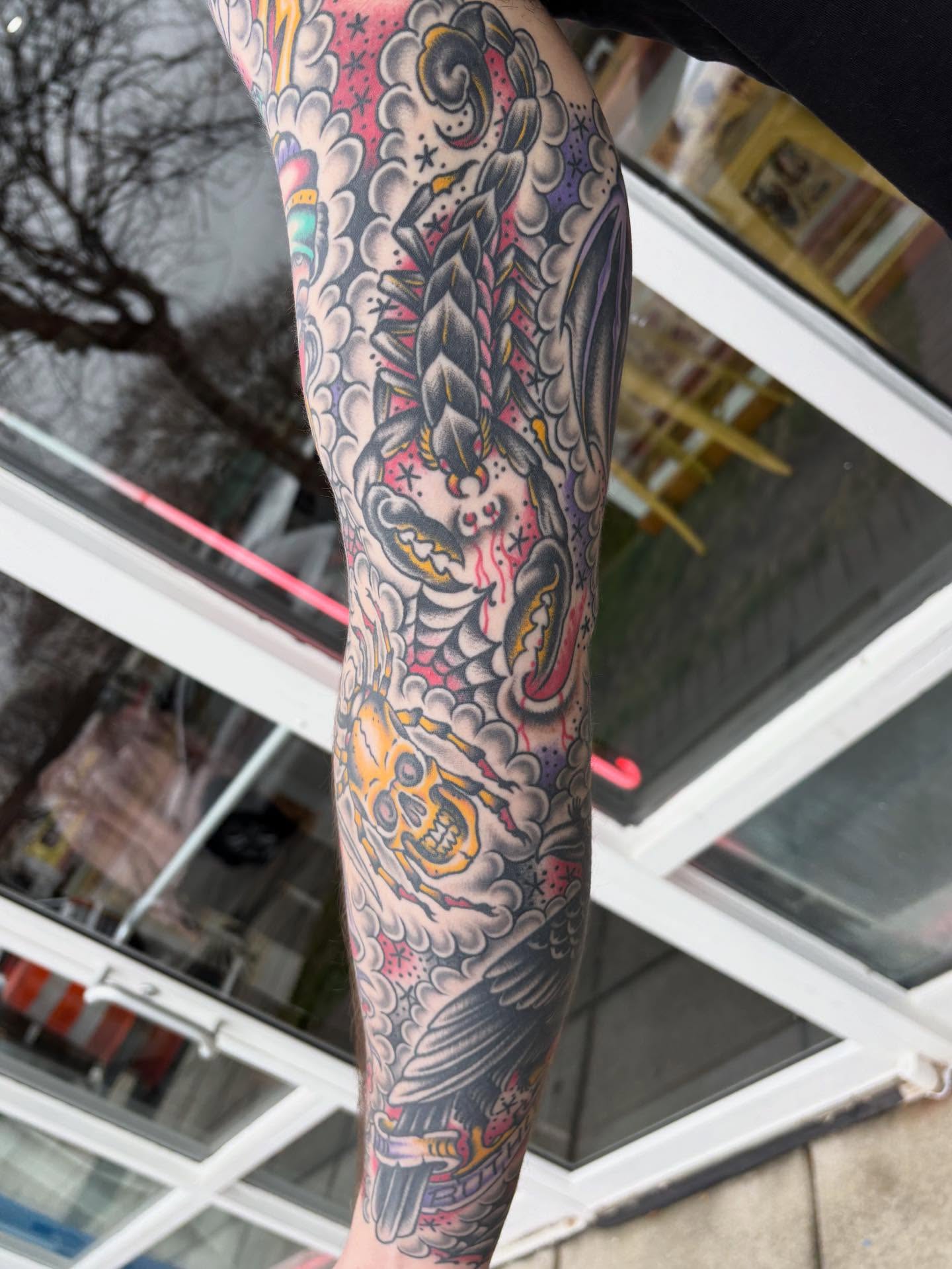 Tattoo by @connorcampbelltattoos — american_traditional, dotwork