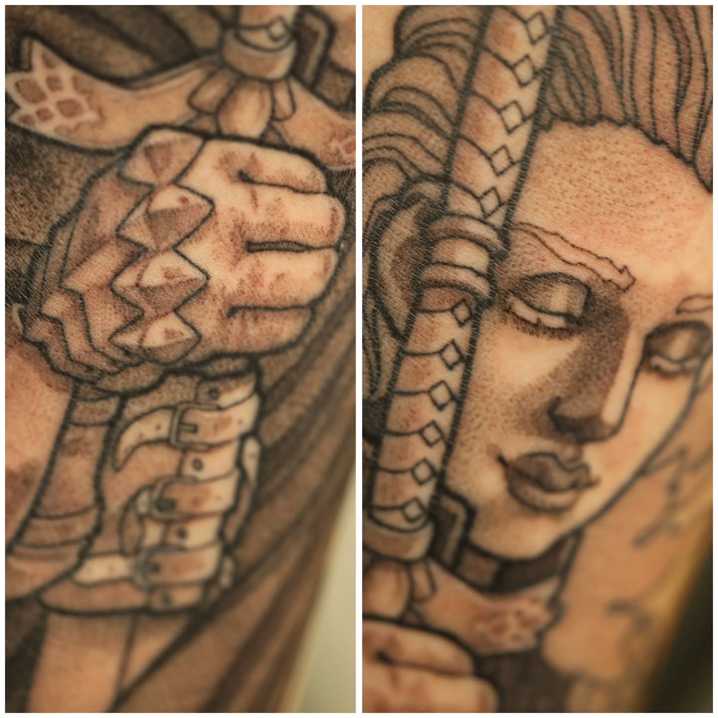 Tattoo by @catsclawtattoo — american_traditional, black_and_grey
