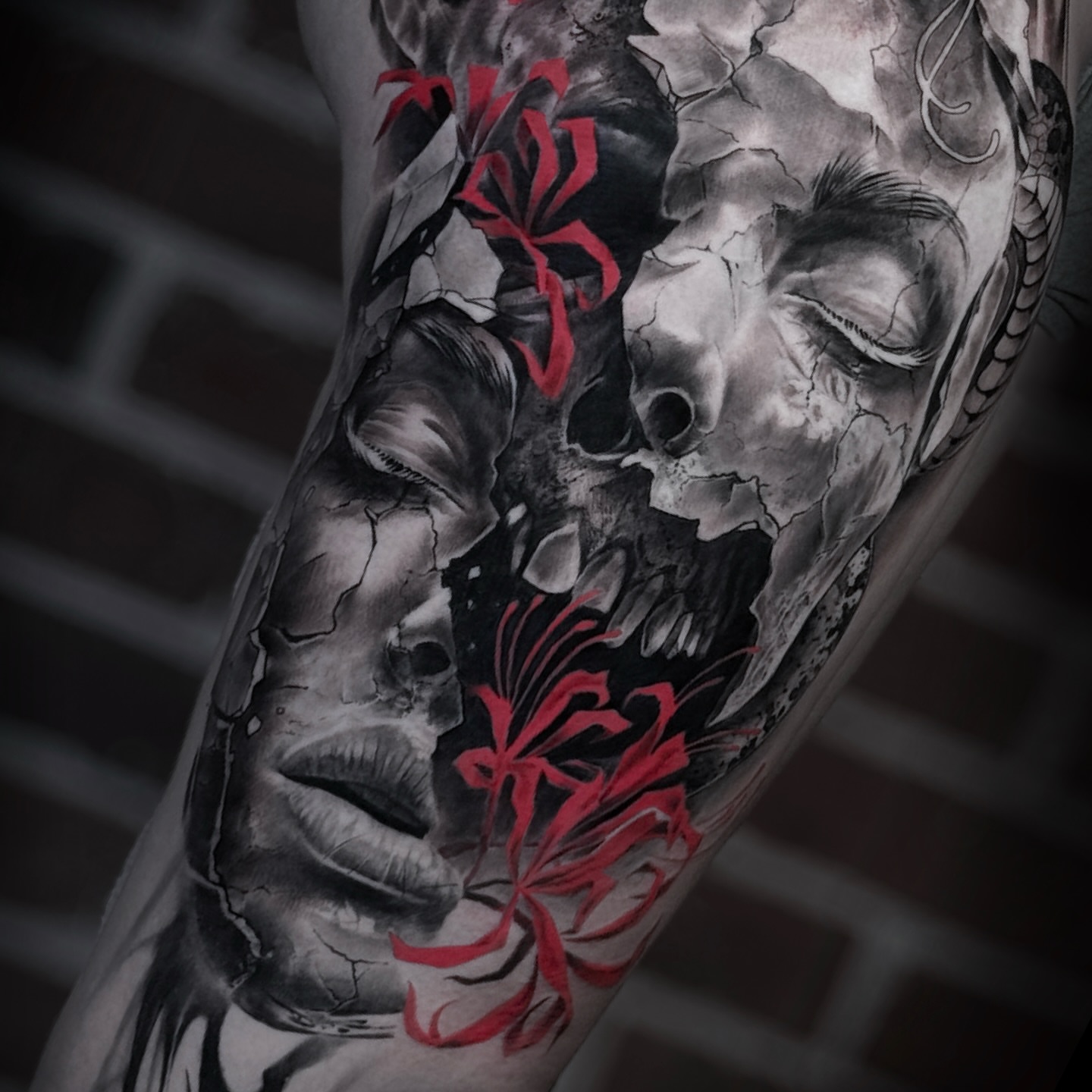 Tattoo by @molinatattoo — dark_realism, black_and_grey