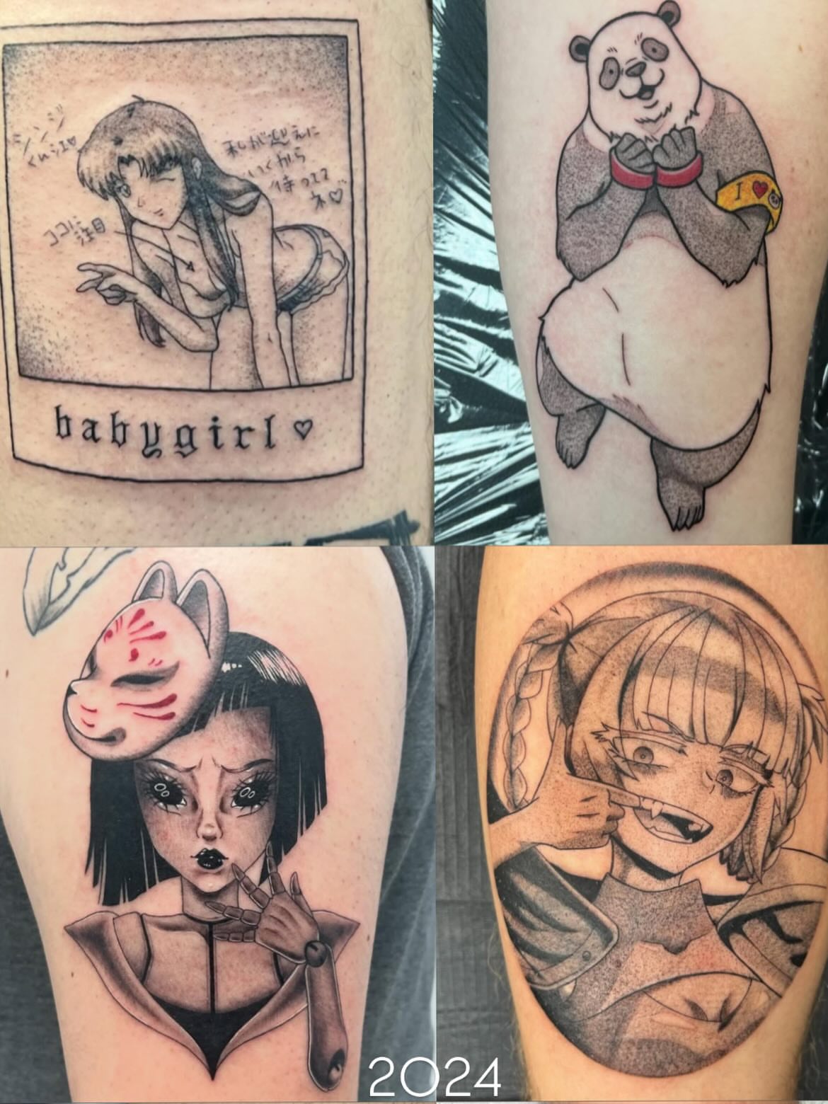 Tattoo by @k.inx_ — anime, black_and_grey
