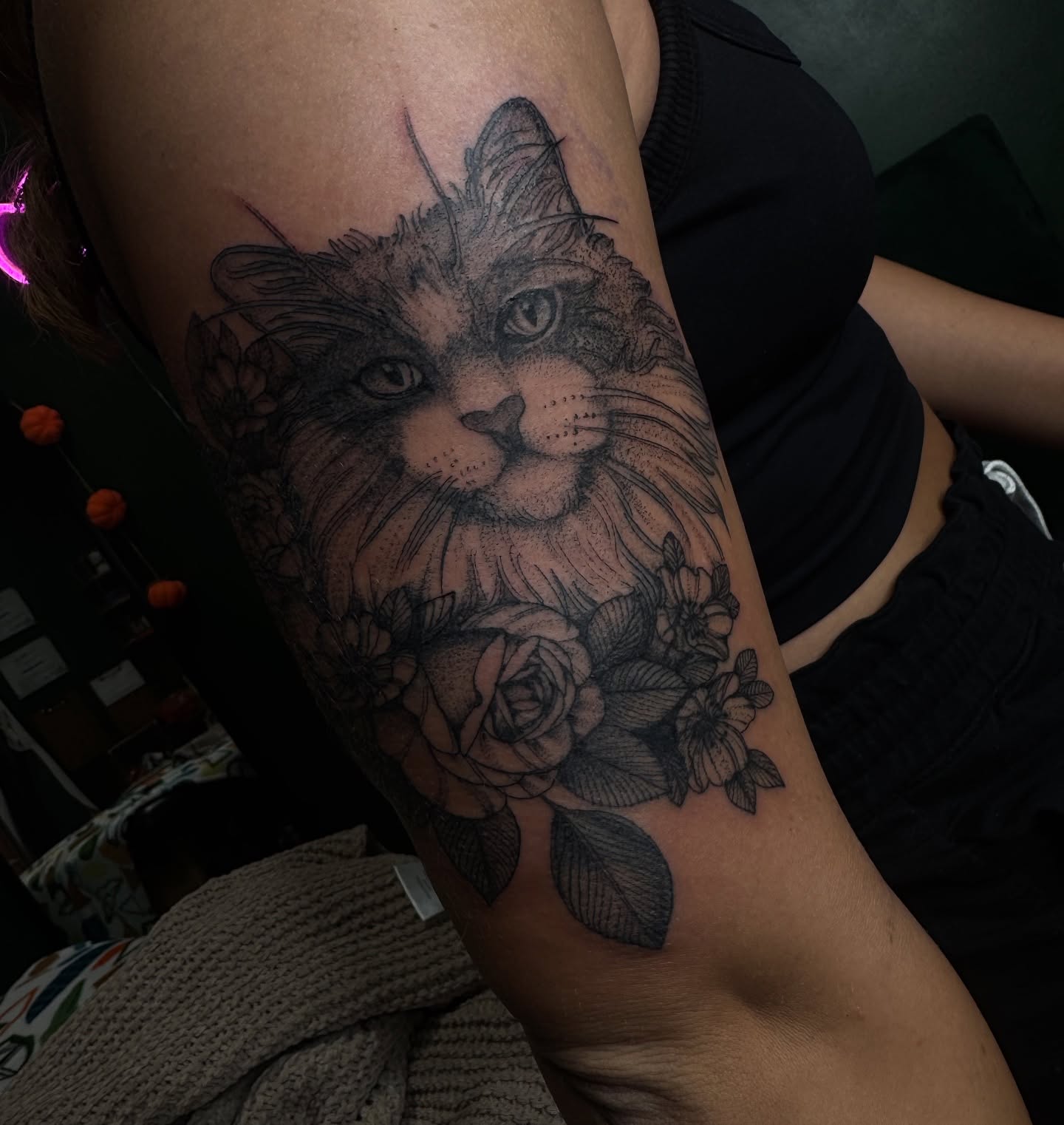 Tattoo by @sassafrastats — dotwork, realism