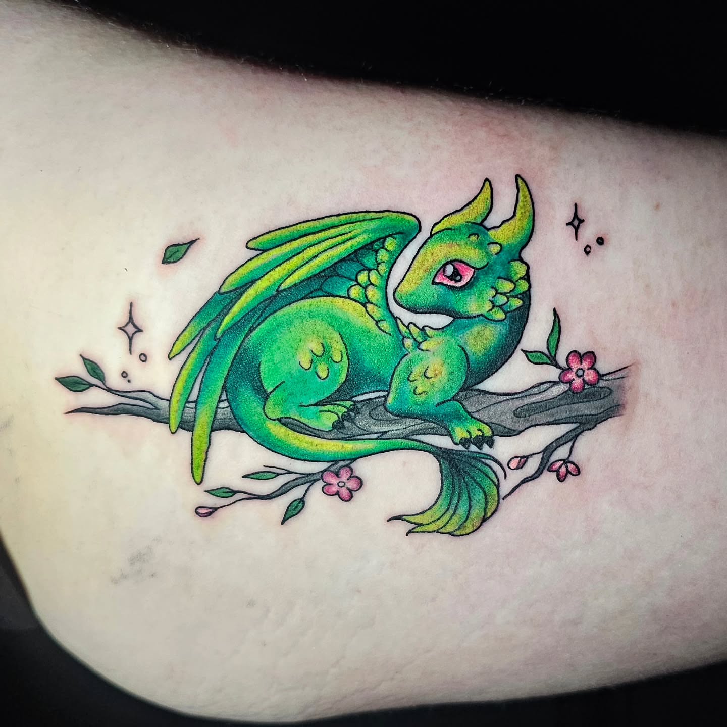 Tattoo by @ashweetattoo — new_school, dotwork