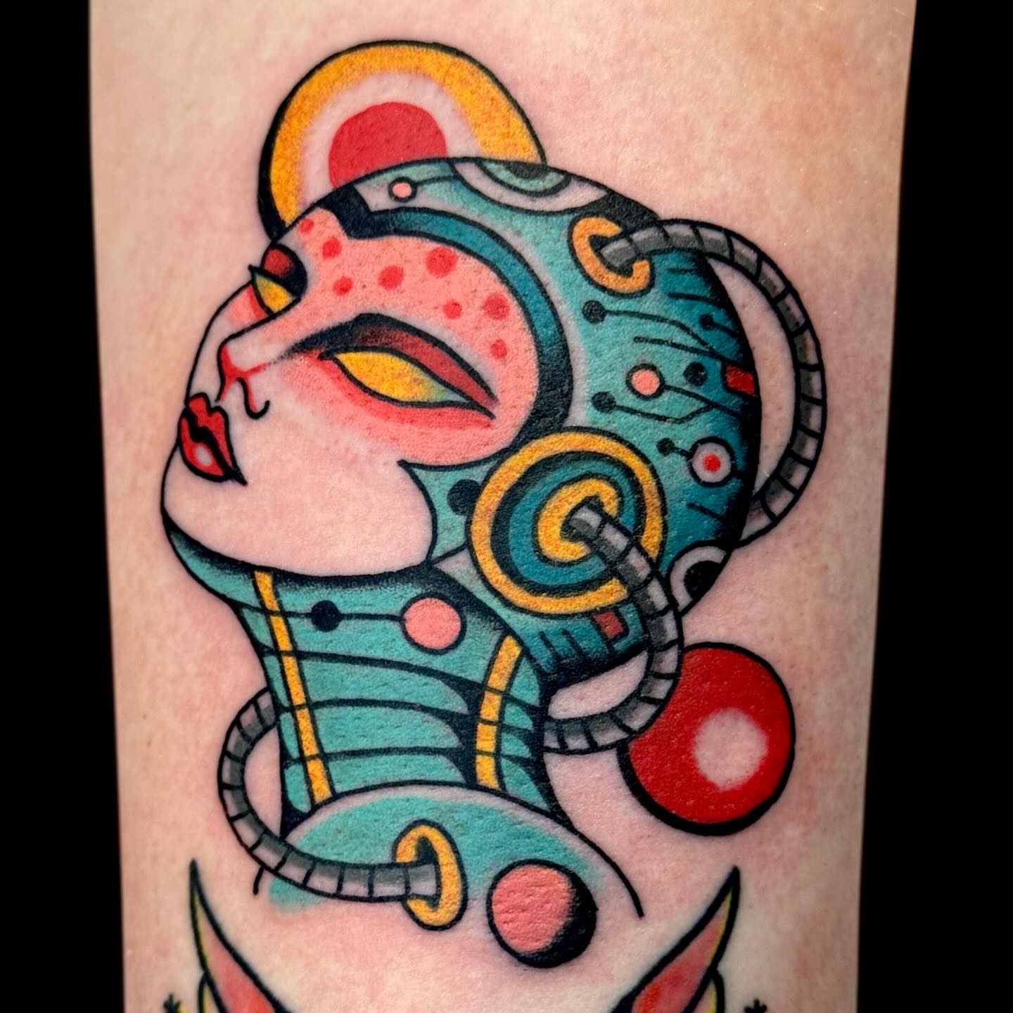 Tattoo by @alliemarietattoos — american_traditional, trash_polka