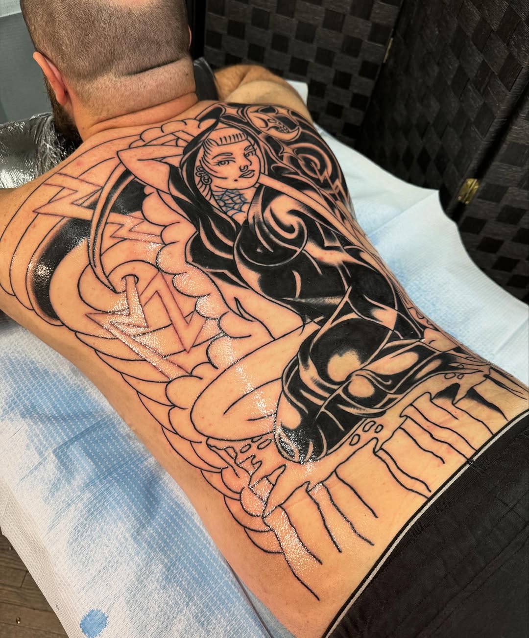 Tattoo by @nickmellatattoos — blackwork, neo_traditional