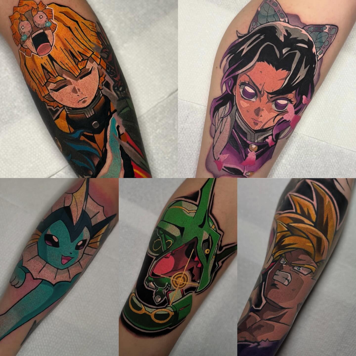 Anime characters anime tattoo on the forearm by zackery simpson