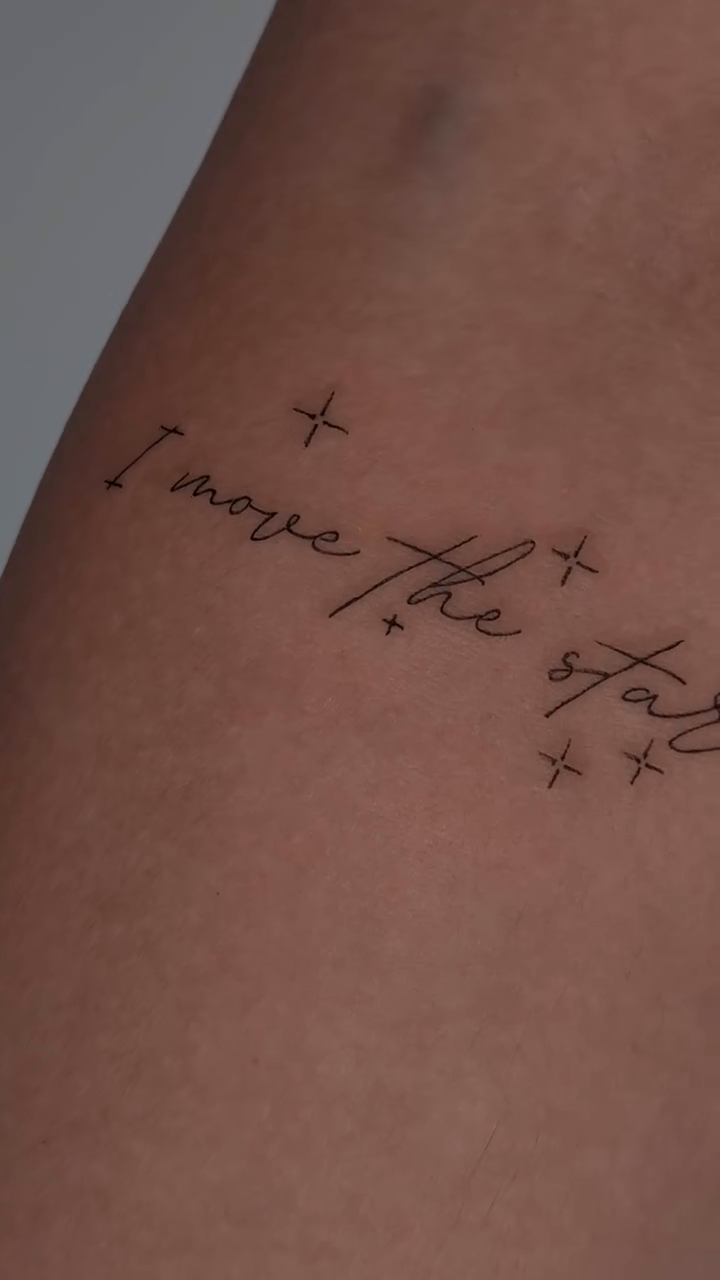 Tattoo by @vikabenito_tattoo — lettering_script, fine_line