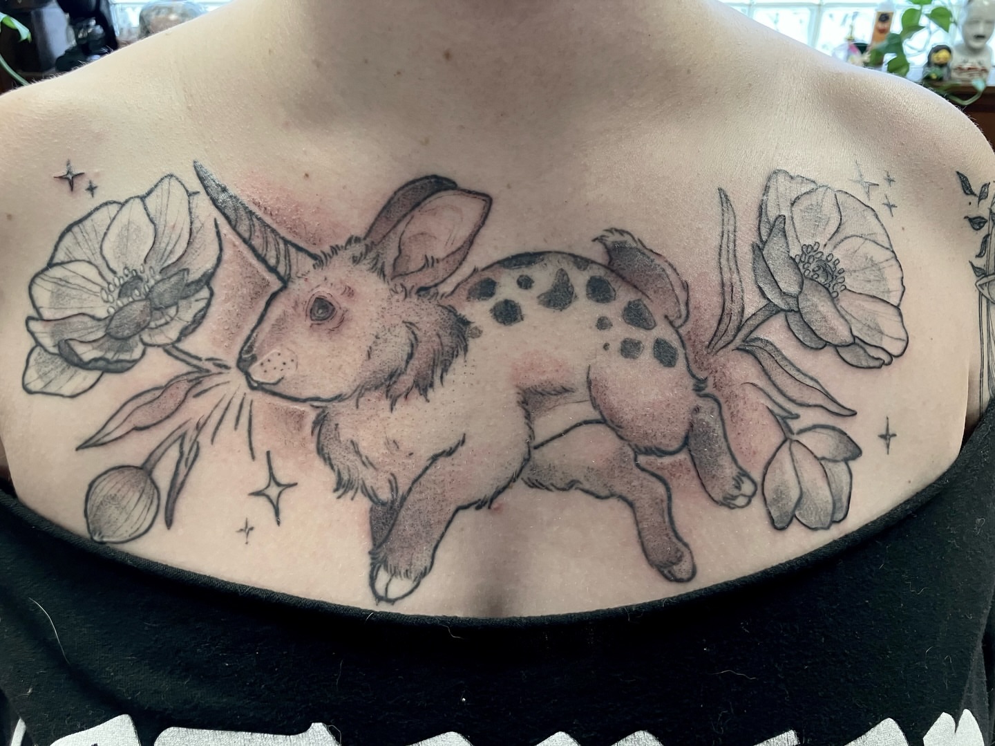 Tattoo by @joyinsorrowtattoo — black_and_grey