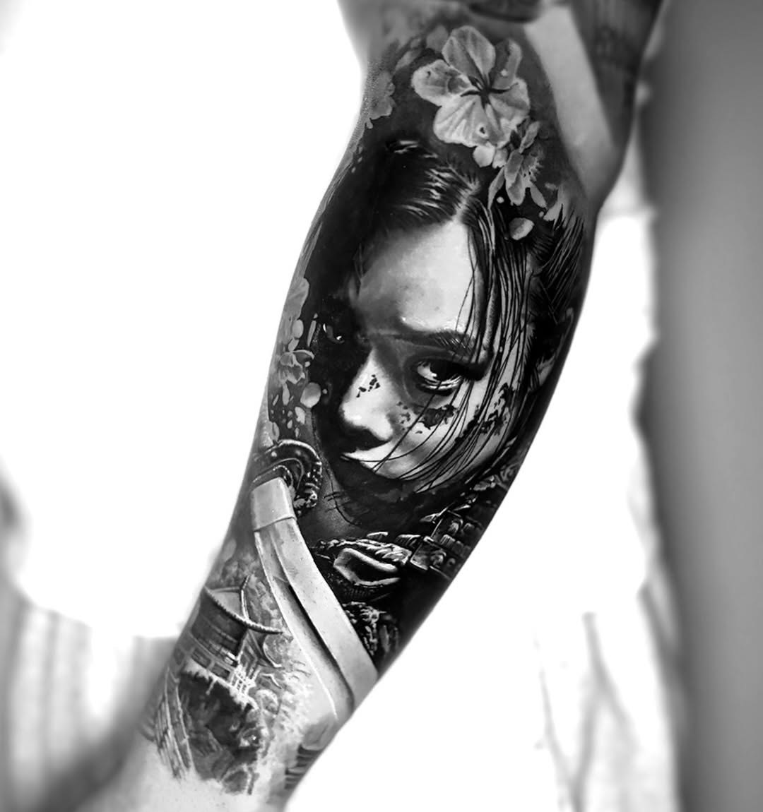 Tattoo by @umzii__tattoo β realism, black_and_grey