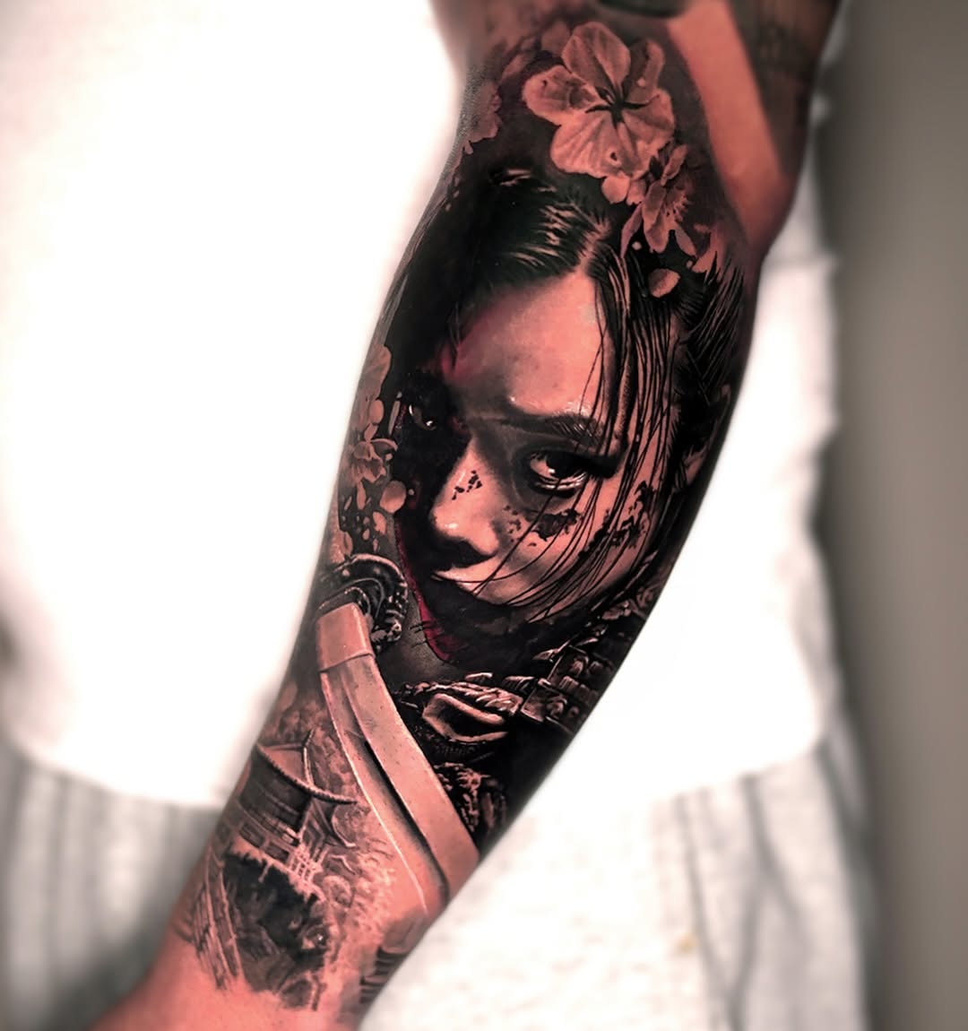 Tattoo by @umzii__tattoo β realism, black_and_grey