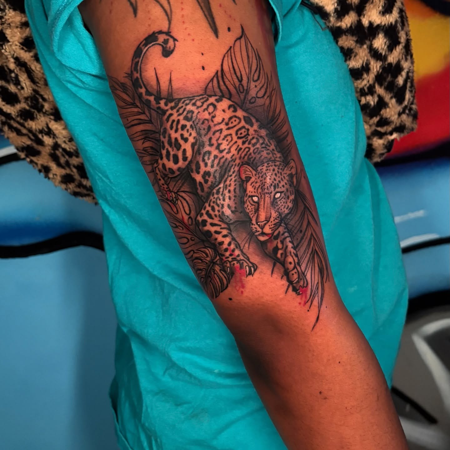 Leopard realism tattoo on the forearm by Unknwn Ink ⭐️
