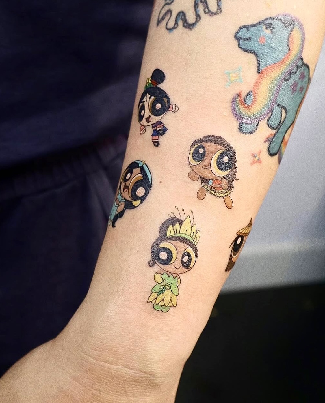 Tattoo by @broccoli_tattooer — dotwork, anime