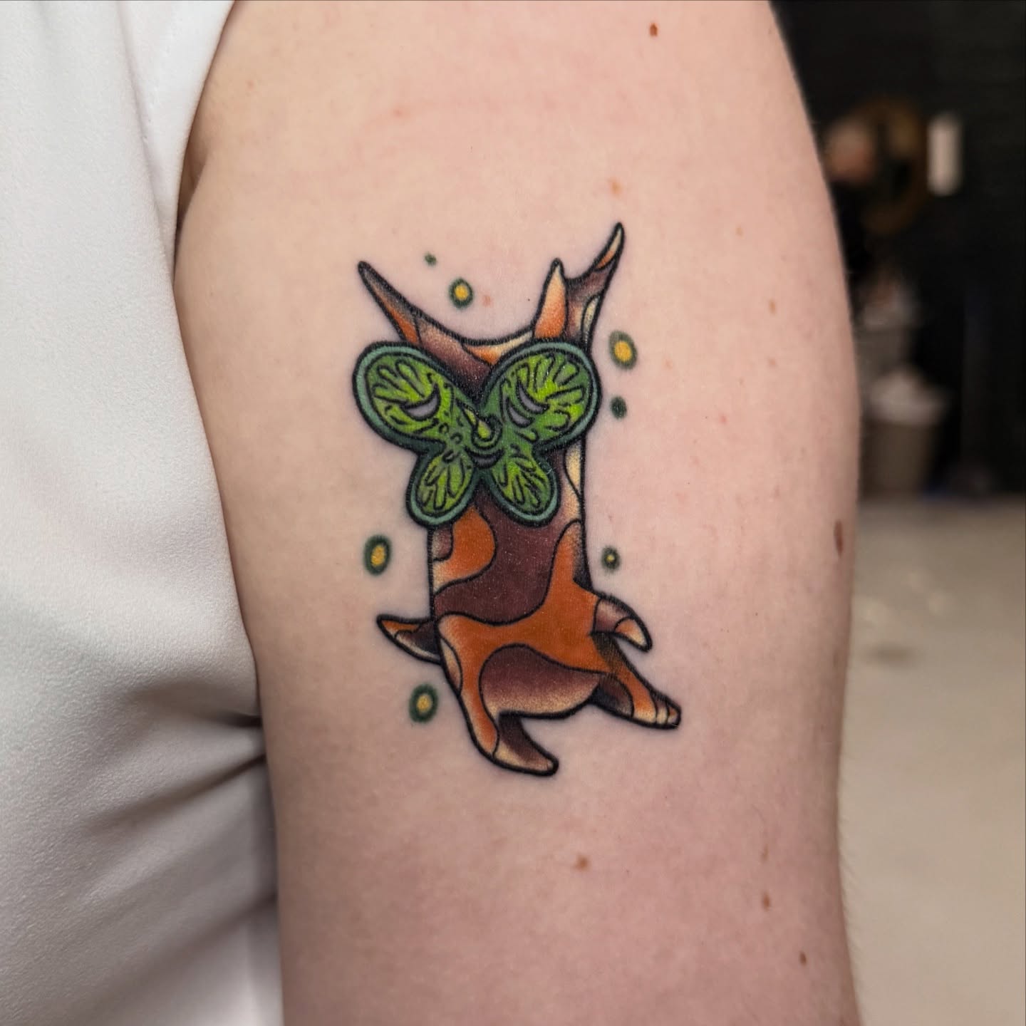 Tattoo by @ghostbunnytattoos — dotwork