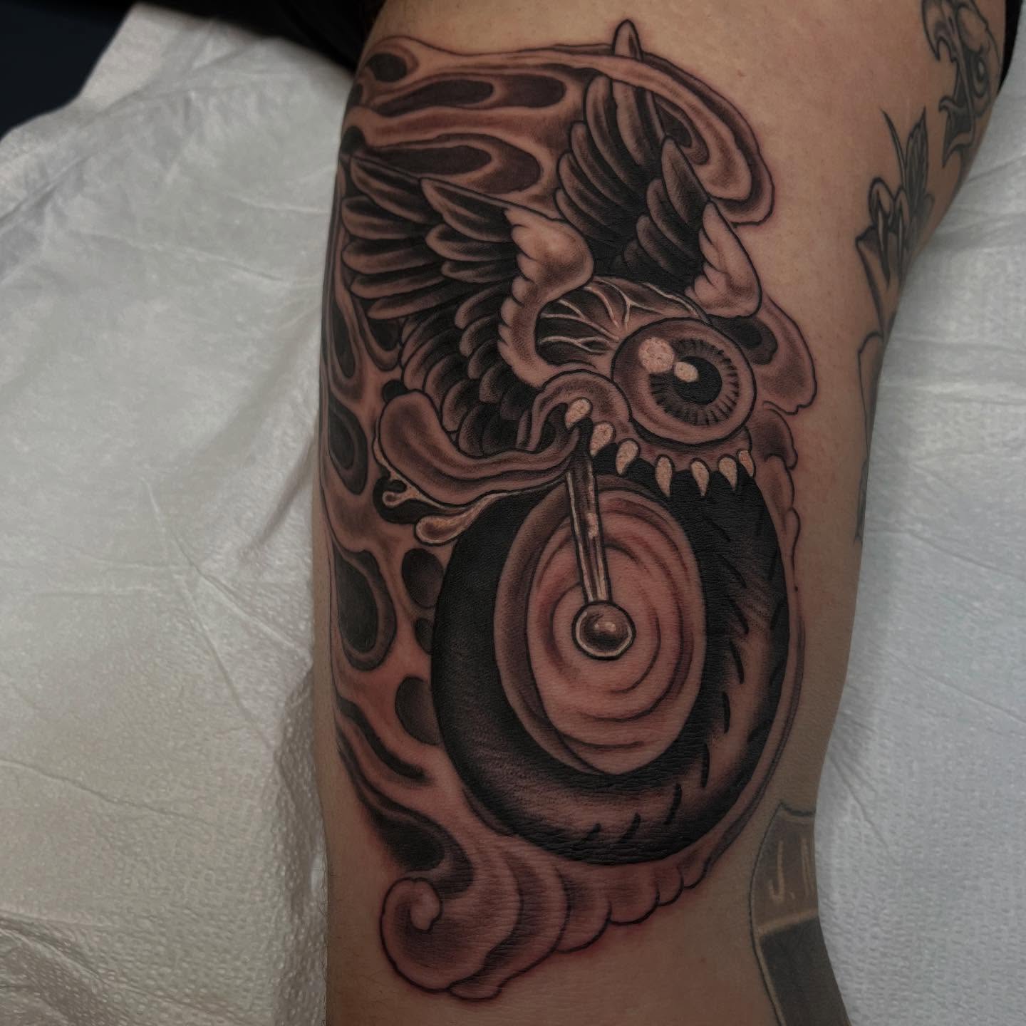 Tattoo by @adamhabecker — black_and_grey, realism