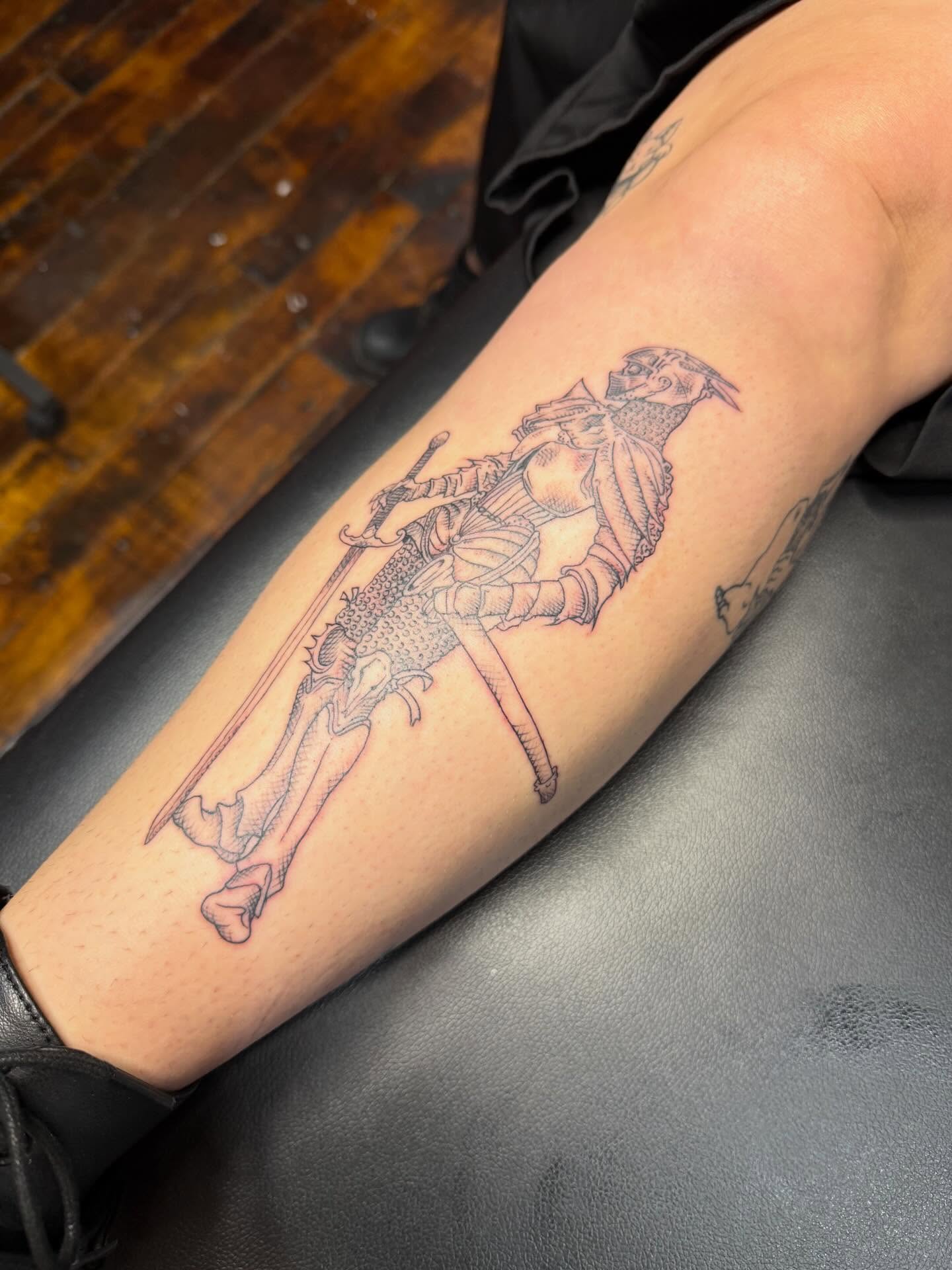 Tattoo by @nanumike_tats — black_and_grey