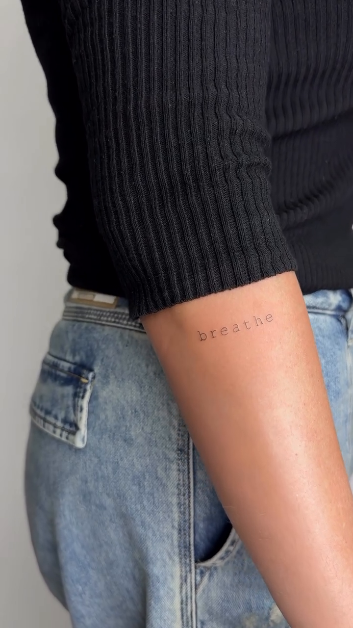 Tattoo by @vikabenito_tattoo — lettering_script, fine_line