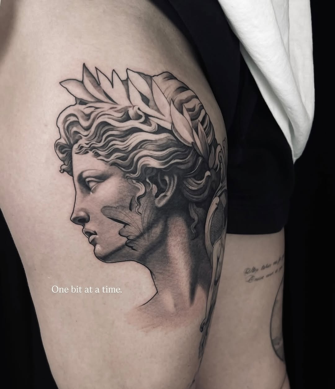 Tattoo by @apologies_tattoo_studios — realism, black_and_grey