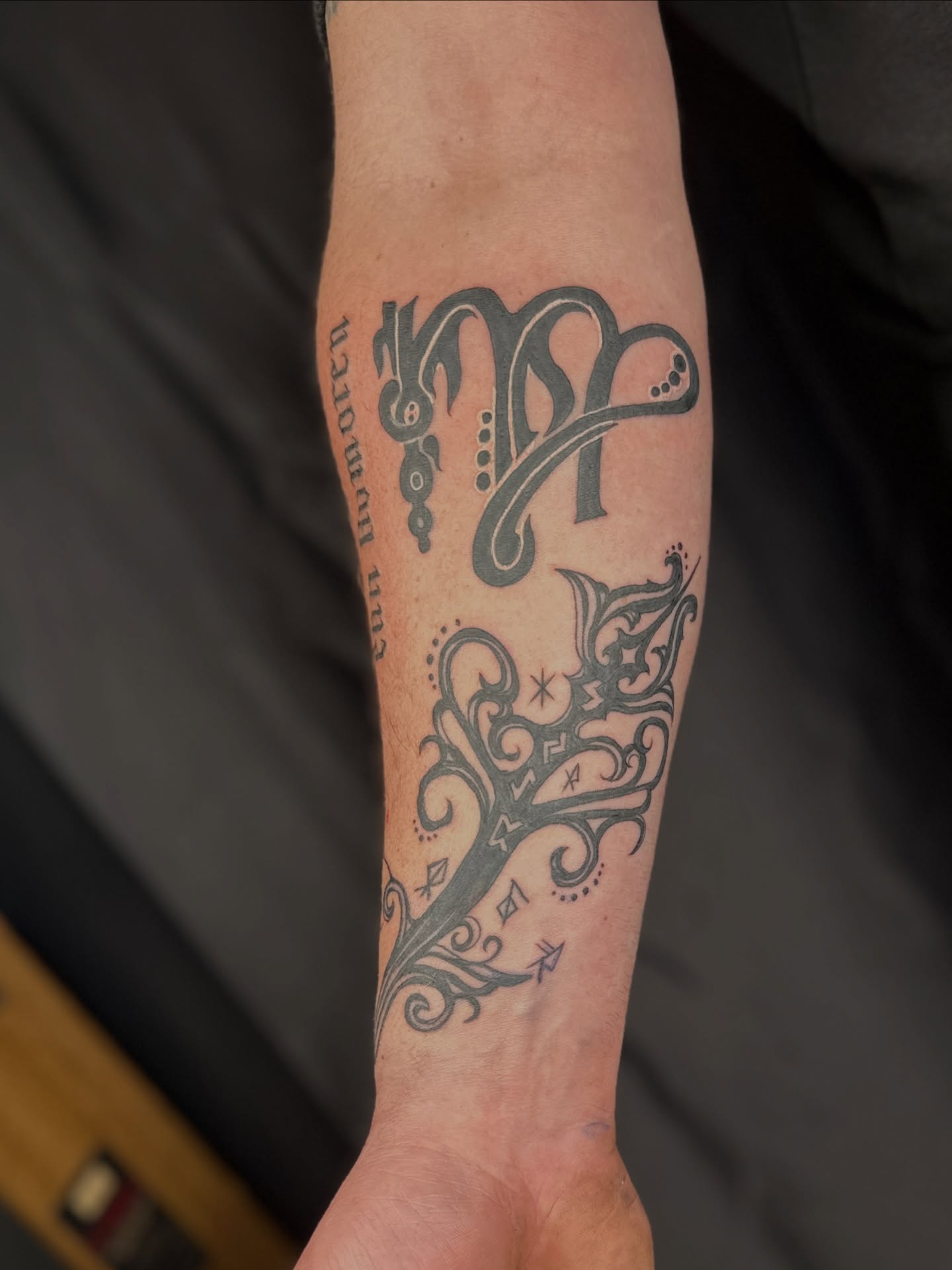 Tattoo by @vixx_stixx_tattoo — black_and_grey, ornamental