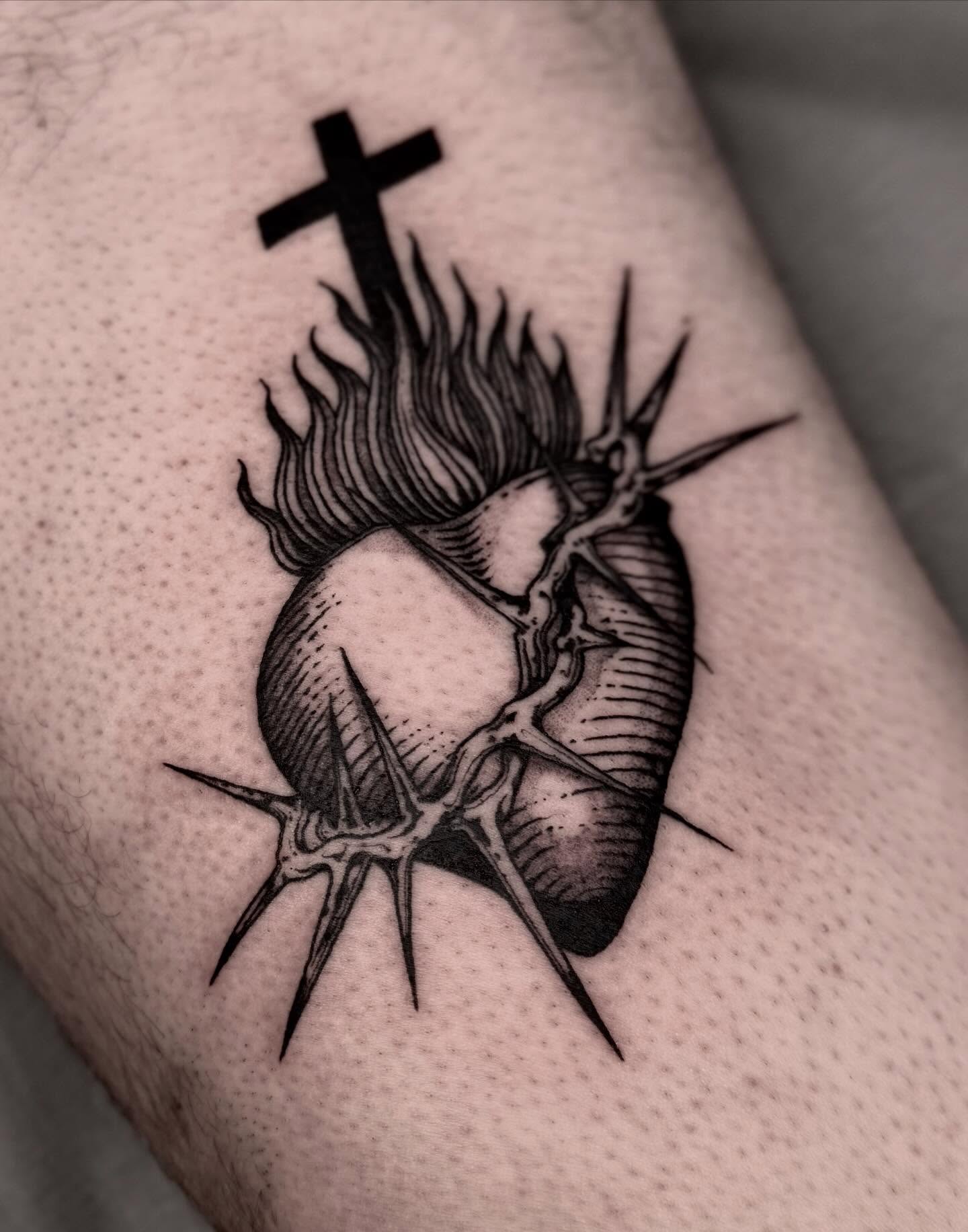 Tattoo by @korztattoo โ black_and_grey
