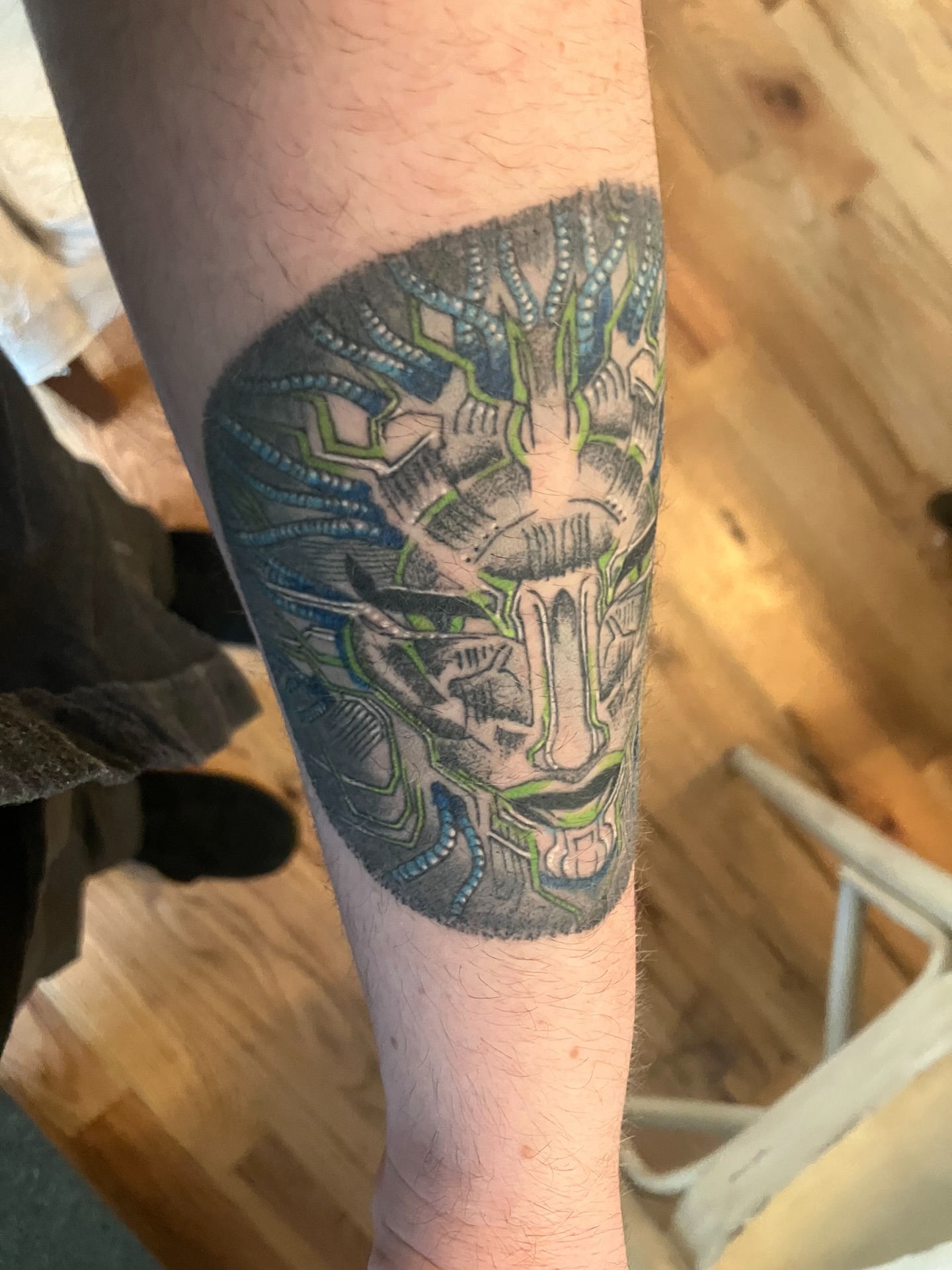 Tattoo by @vixx_stixx_tattoo — geometric, realism